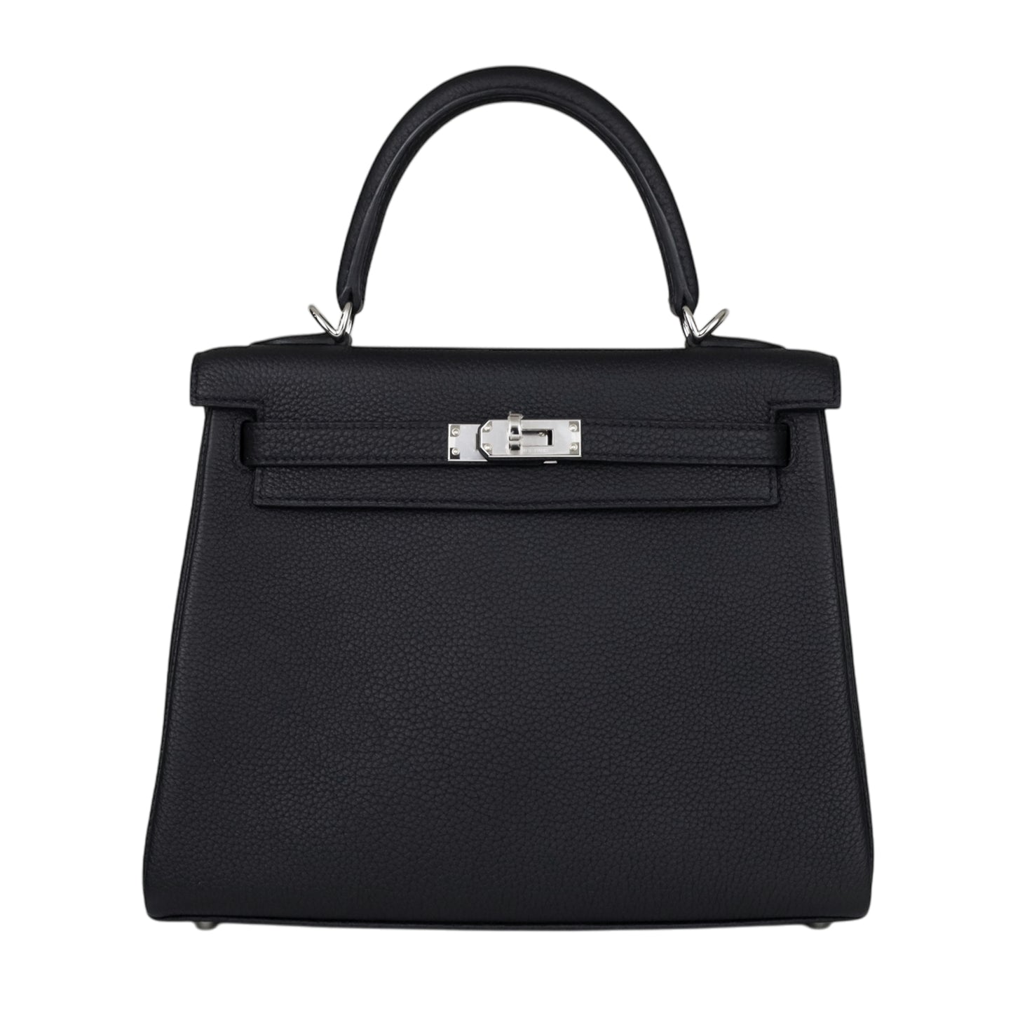 Kelly 25 Togo Black SS B engraved