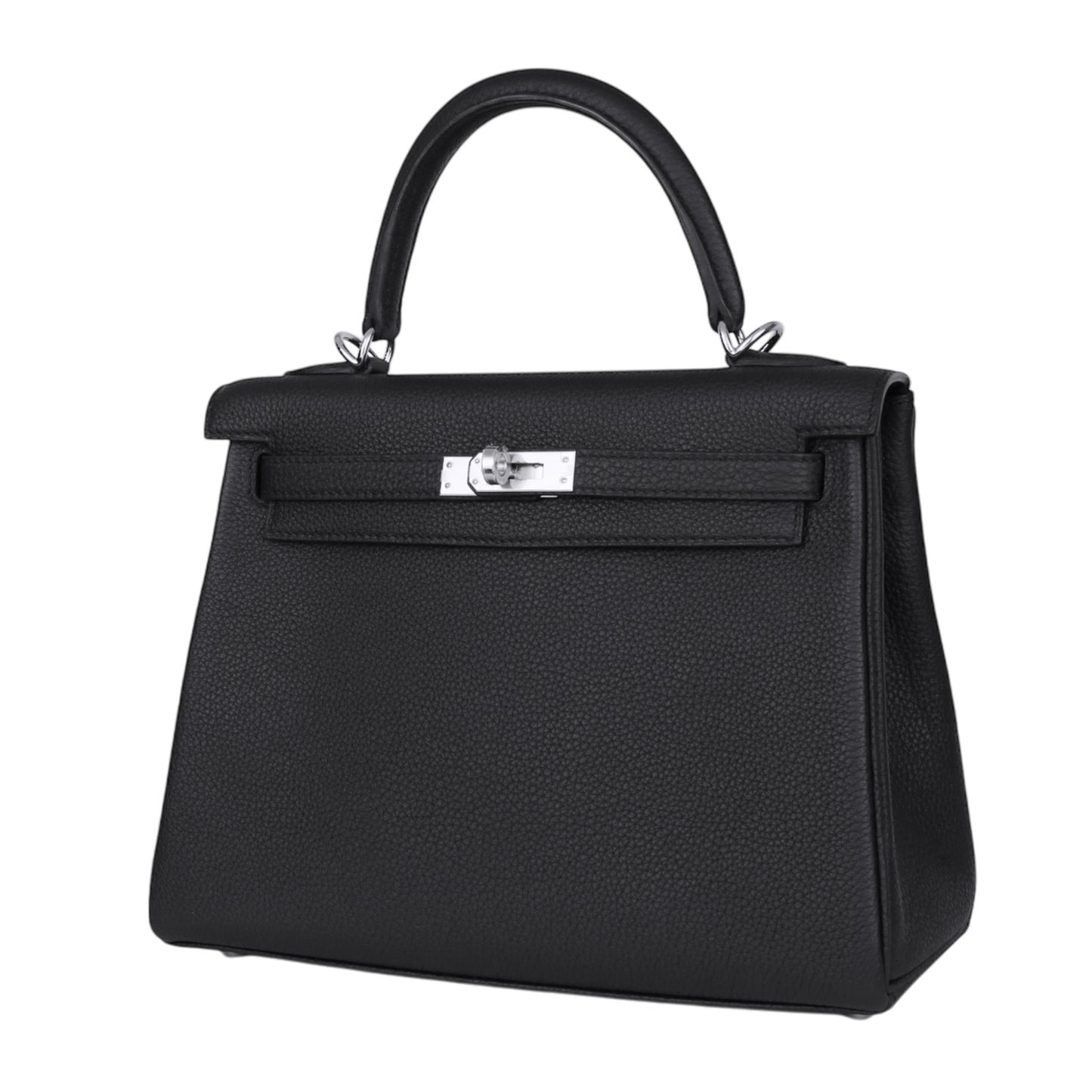 Kelly 25 Togo Black SS B engraved