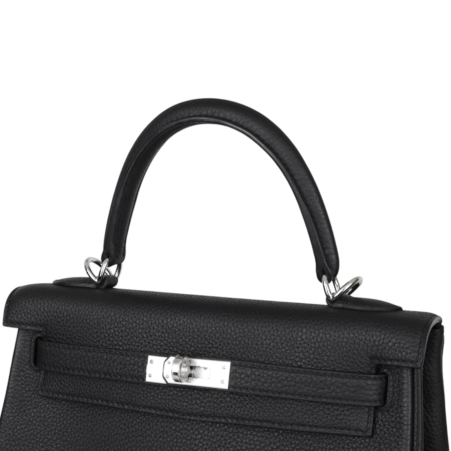 Kelly 25 Togo Black SS B engraved