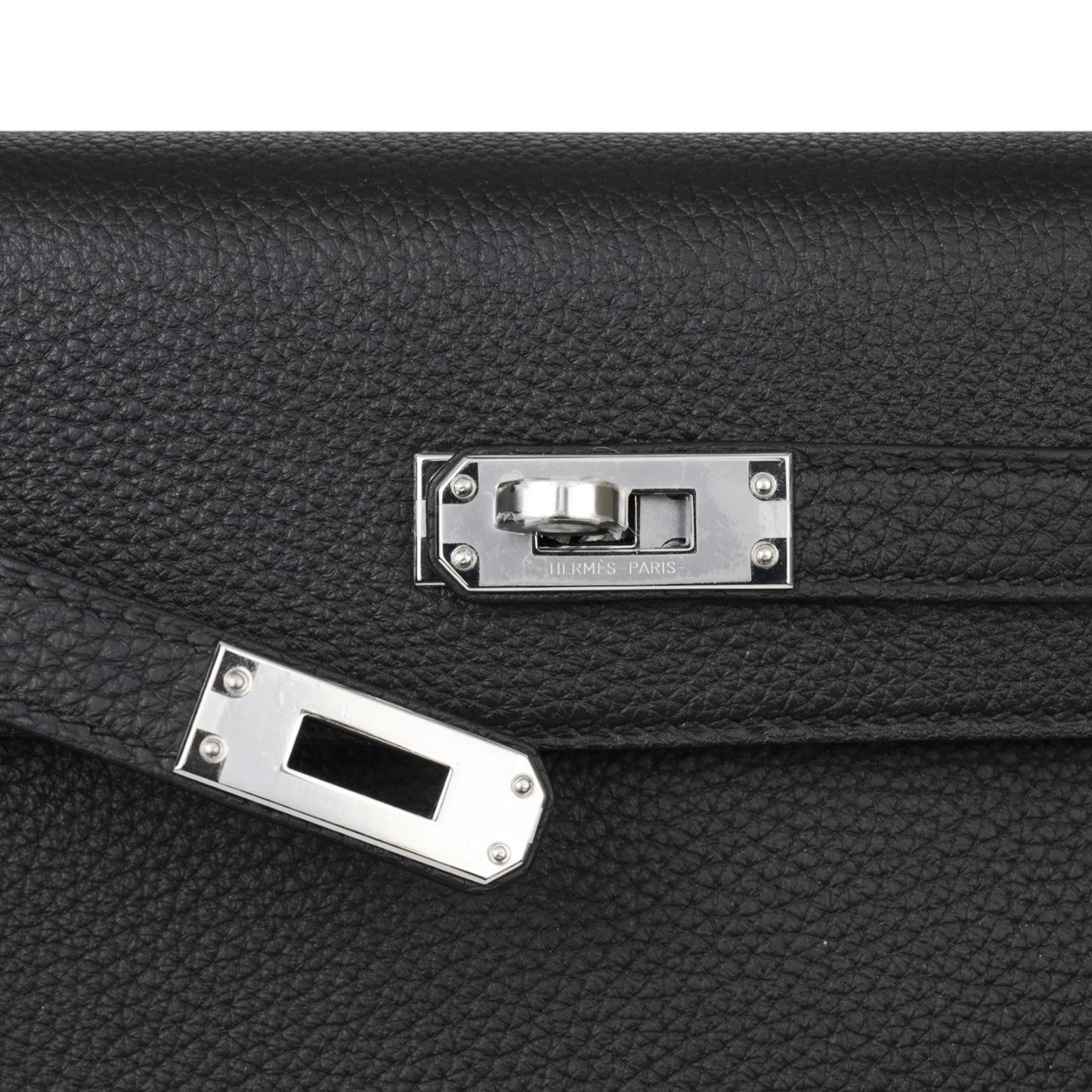 Kelly 25 Togo Black SS B engraved