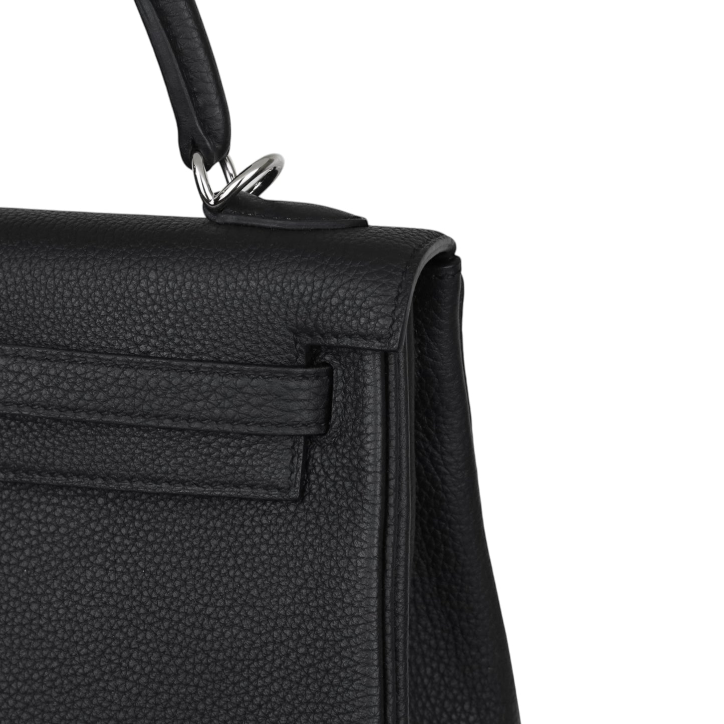 Kelly 25 Togo Black SS B engraved