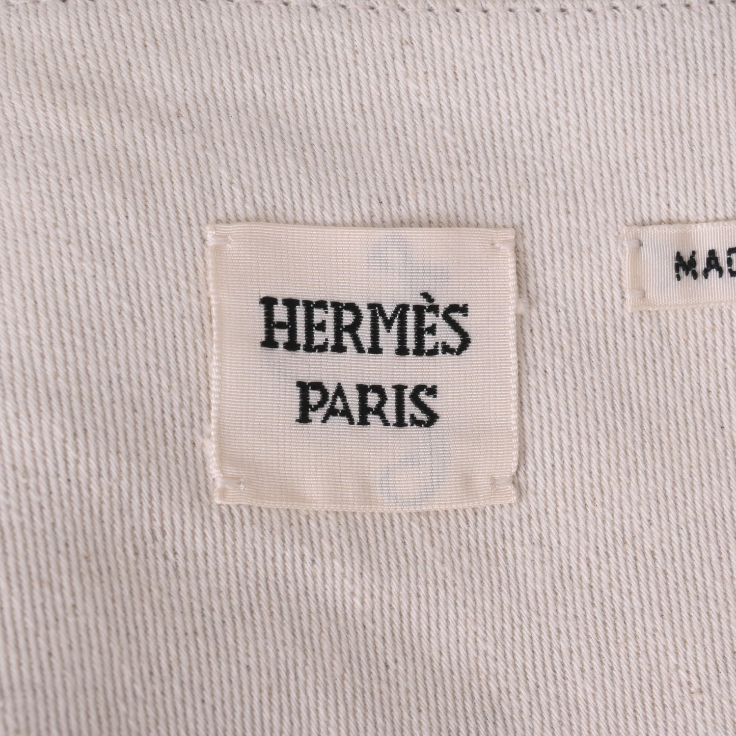 HERMES フリーススカート コットン 白 36