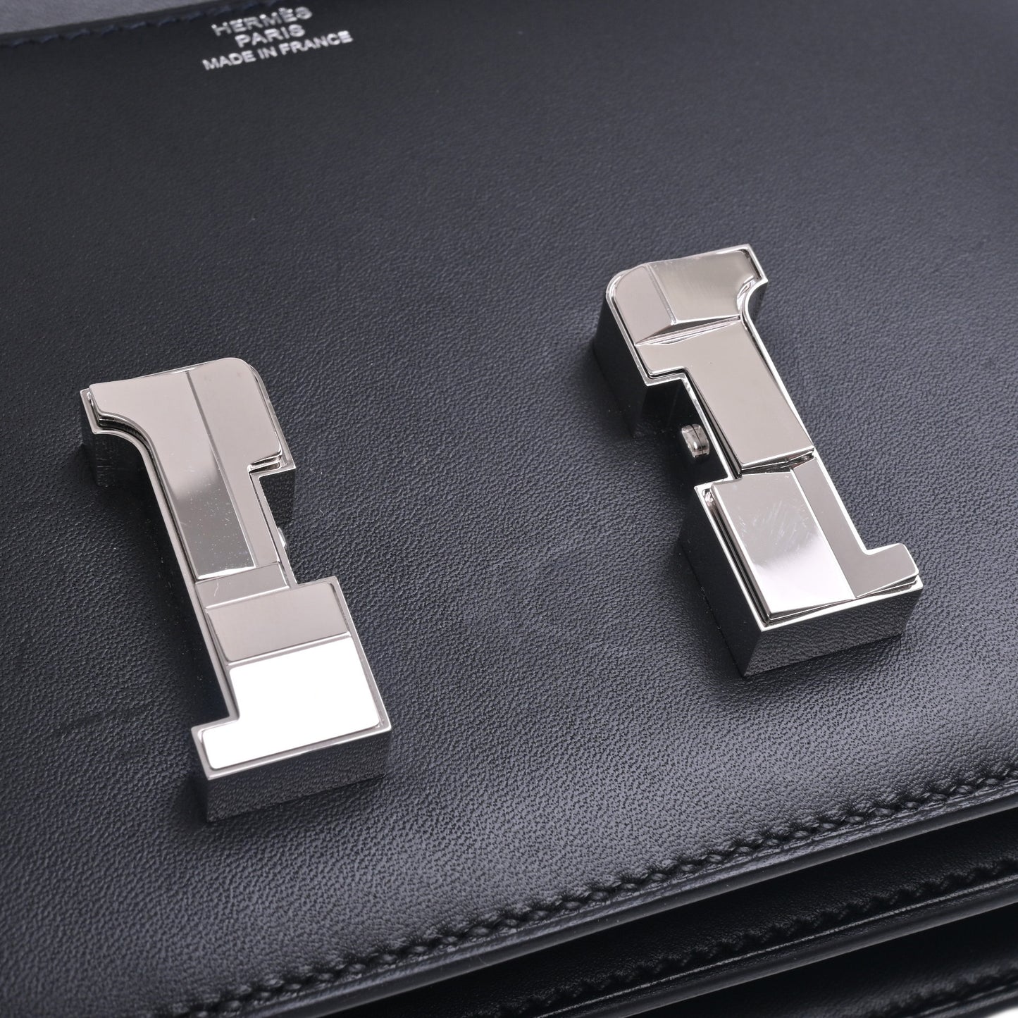 HERMES コンスタンスミニ スタジオ ムッシュ 黒 ミラーシルバー金具 Z刻印