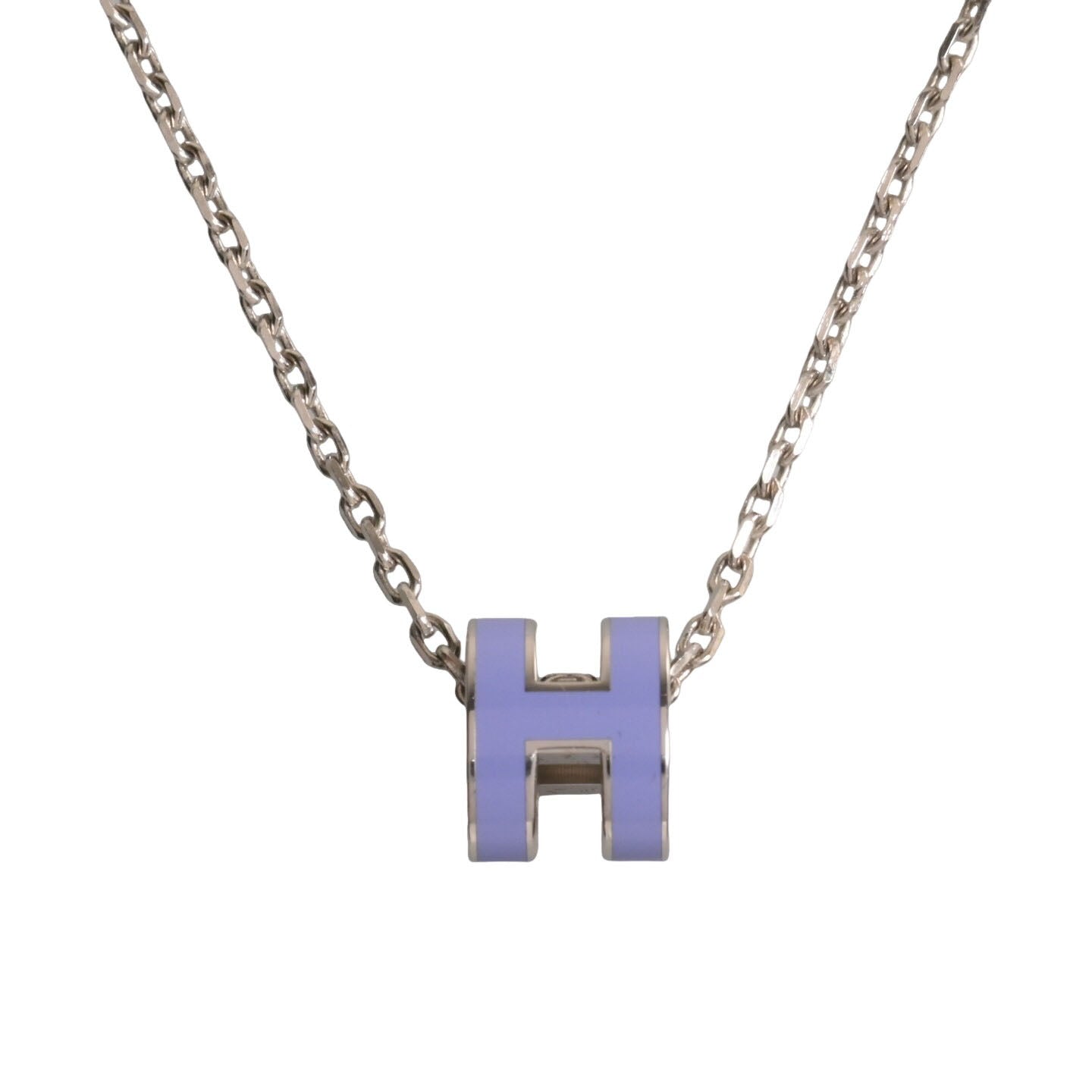 HERMES ポップアッシュミニ ネックレス パープル SS
