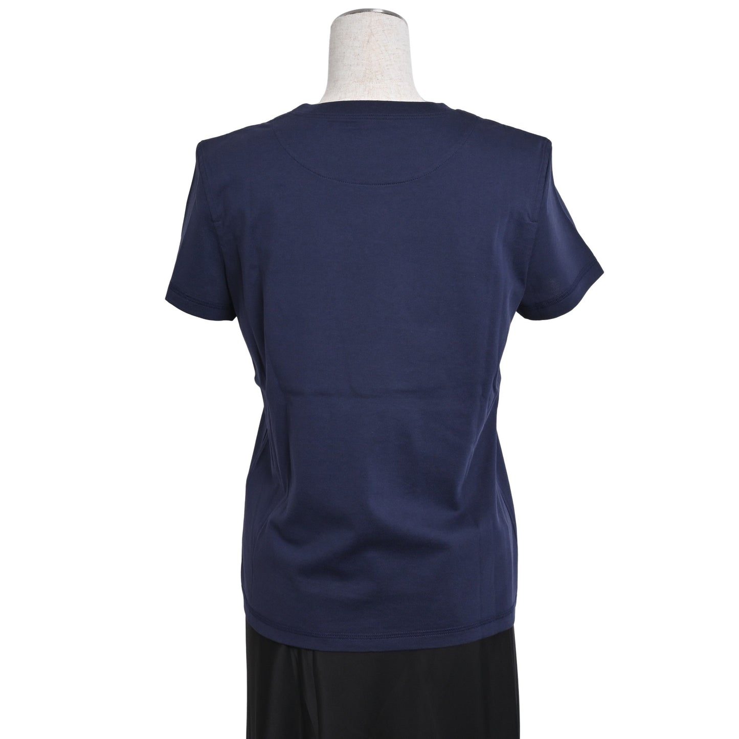 T-shirt H-embroidered cotton navy 36