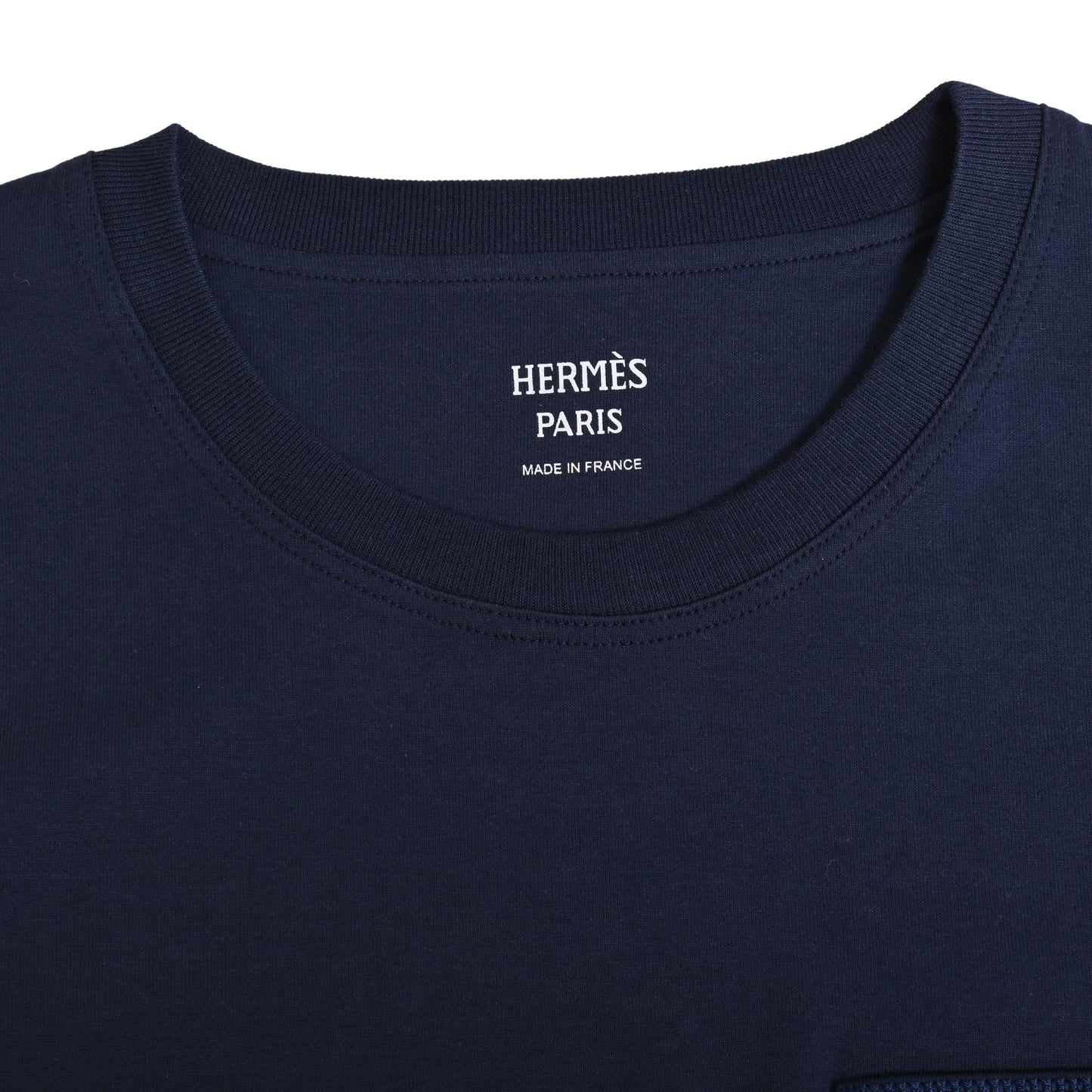 T-shirt H-embroidered cotton navy 36