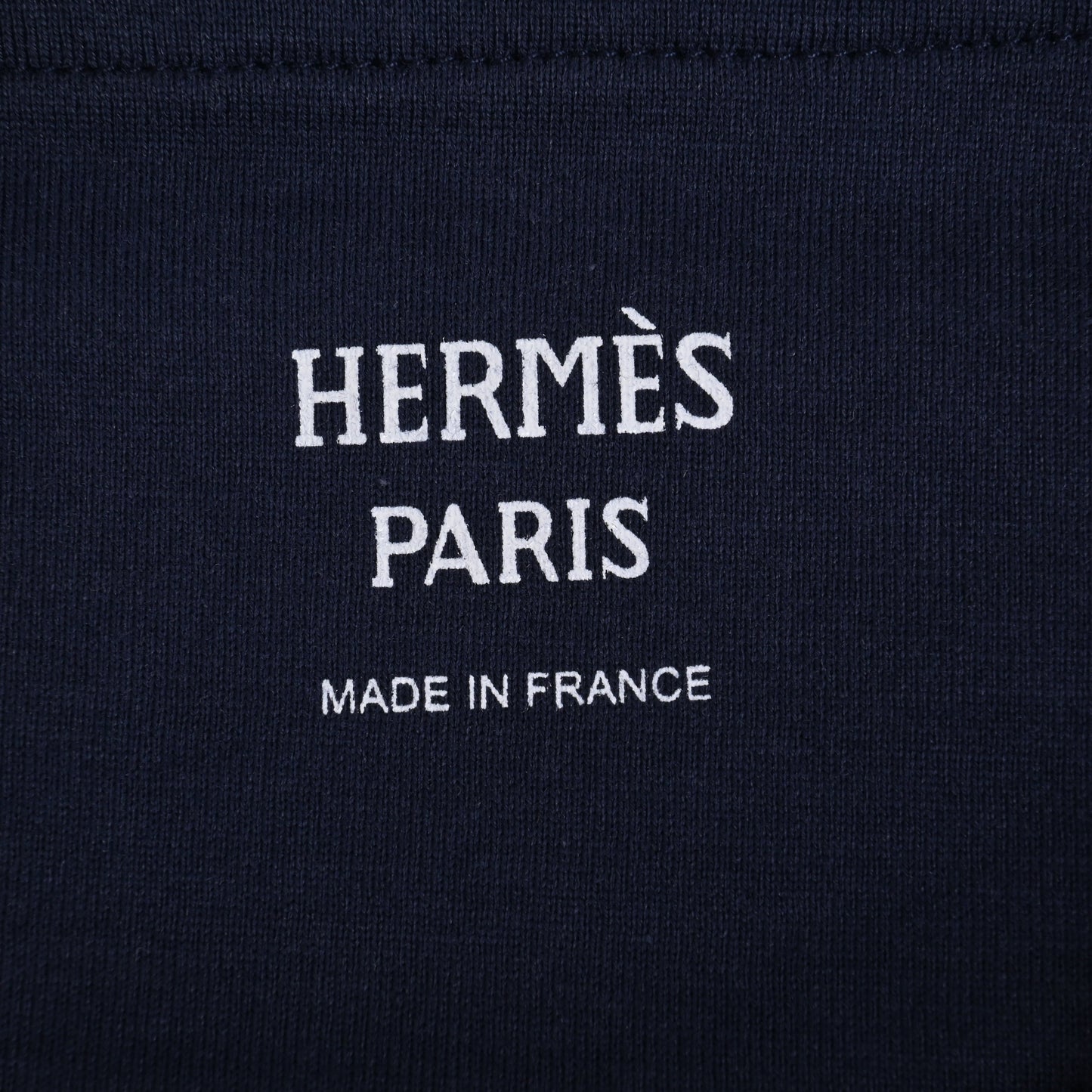 T-shirt H-embroidered cotton navy 36
