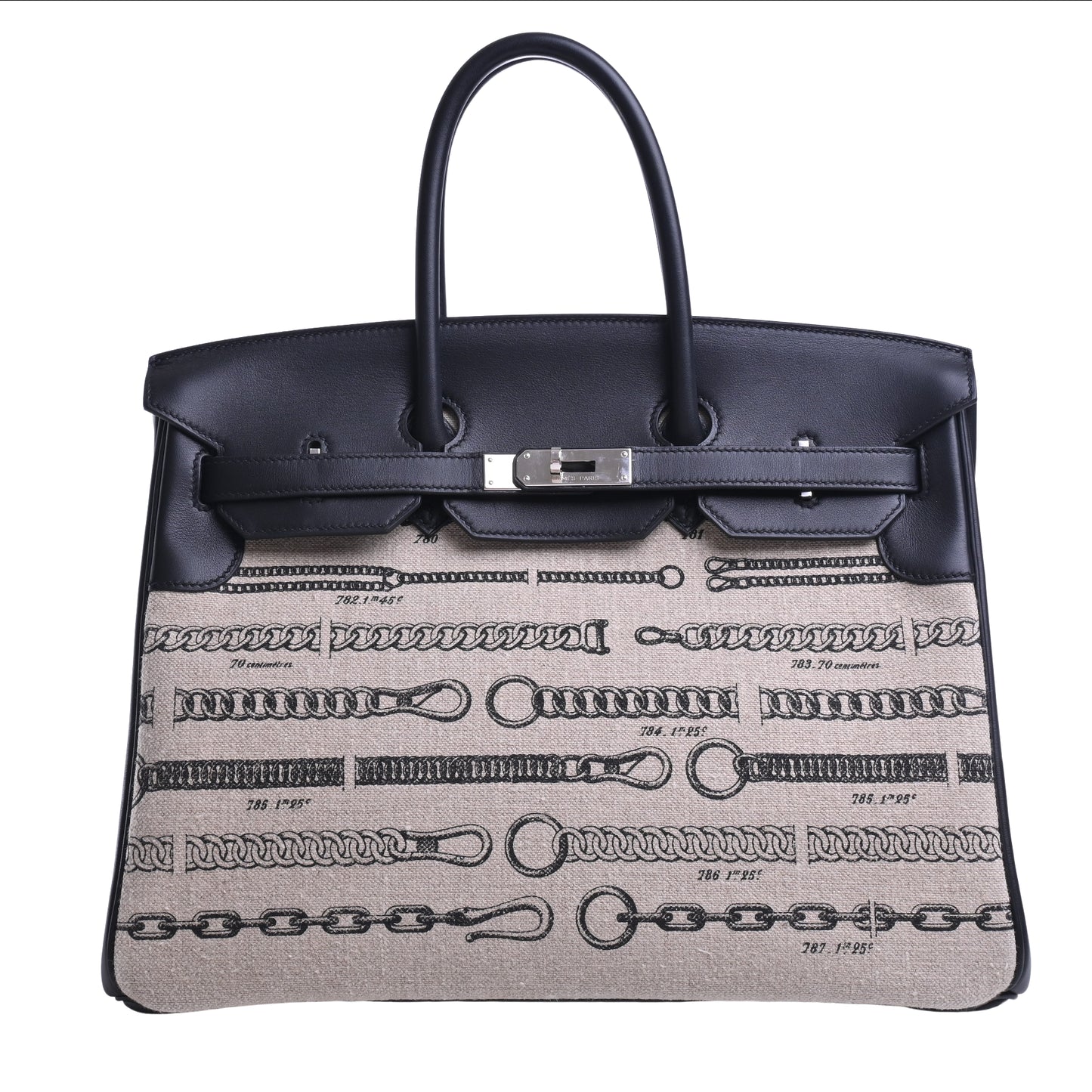 HERMES バーキン35 デシュネ トワルドゥキャンプ ヴォースイフト 黒 SS A刻印