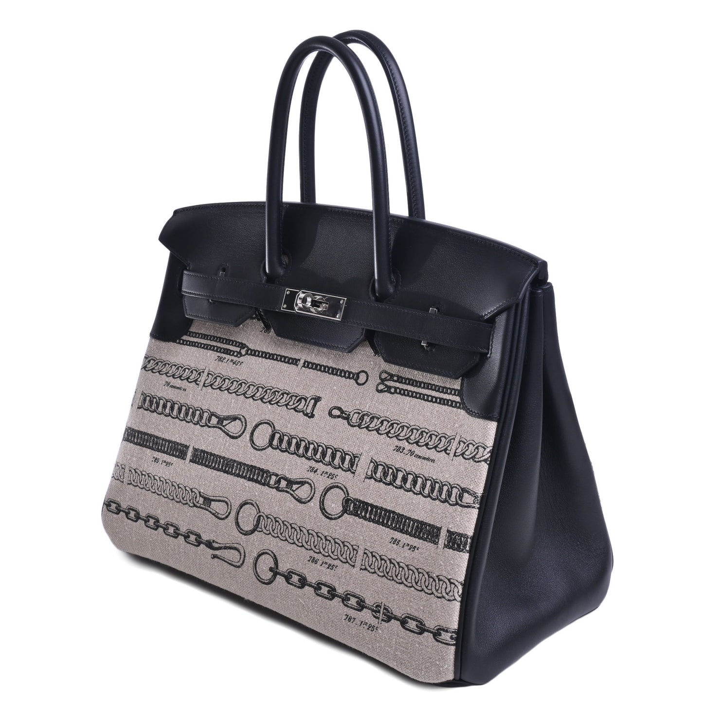 HERMES バーキン35 デシュネ トワルドゥキャンプ ヴォースイフト 黒 SS A刻印
