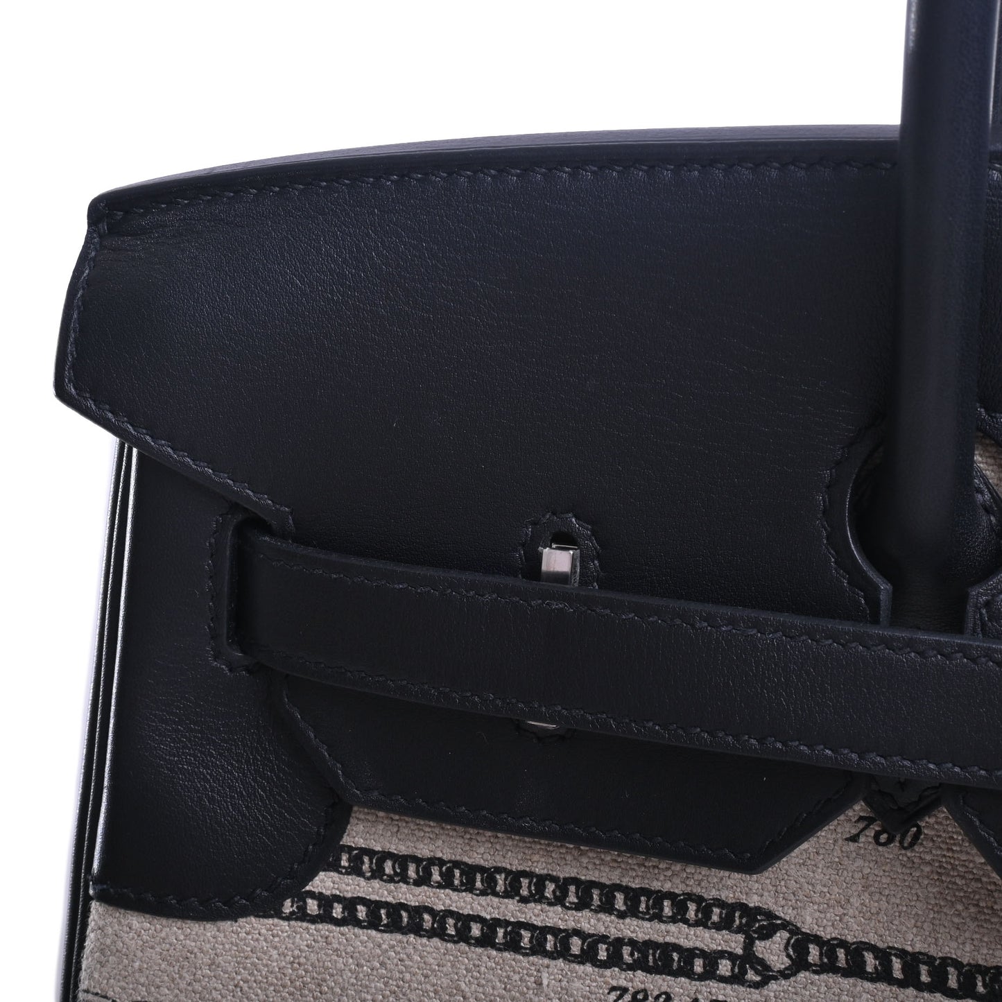 HERMES バーキン35 デシュネ トワルドゥキャンプ ヴォースイフト 黒 SS A刻印