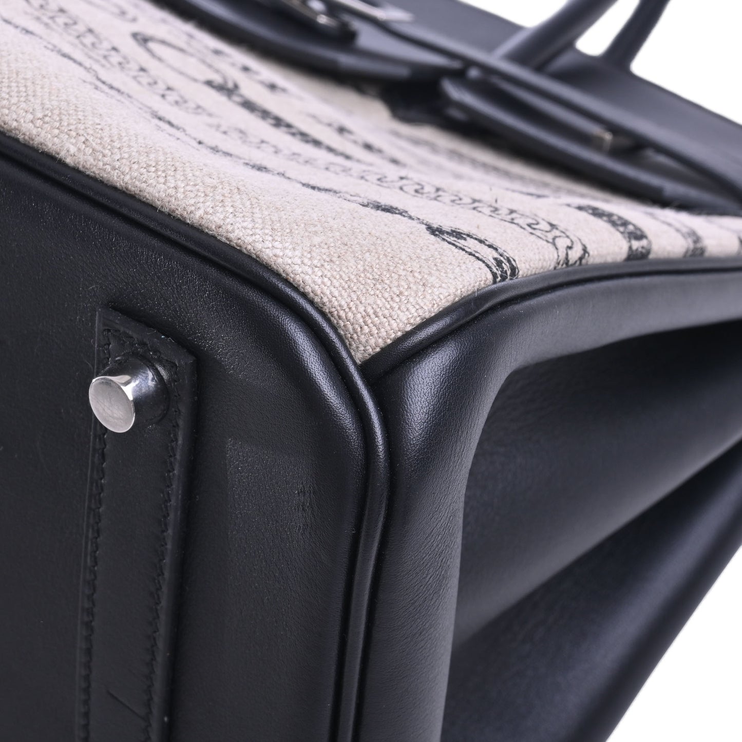 HERMES バーキン35 デシュネ トワルドゥキャンプ ヴォースイフト 黒 SS A刻印