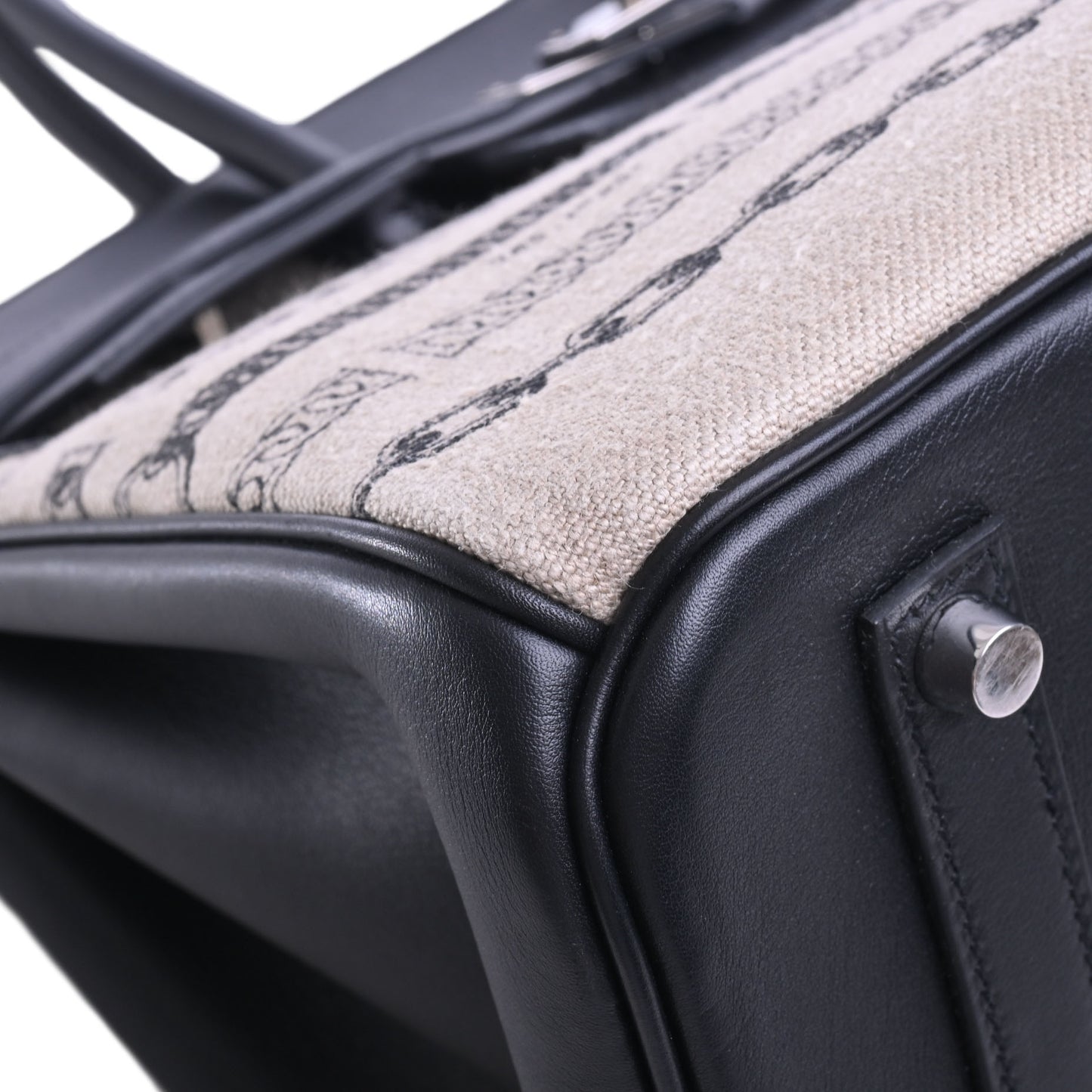 HERMES バーキン35 デシュネ トワルドゥキャンプ ヴォースイフト 黒 SS A刻印