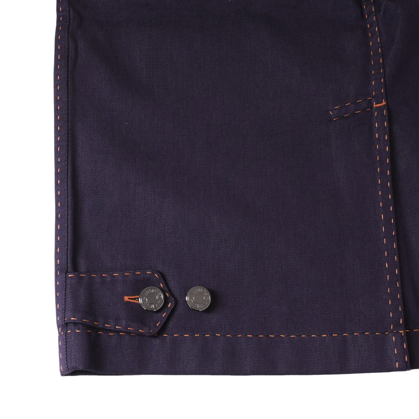 HERMES デニムスカート コットン パープル 38