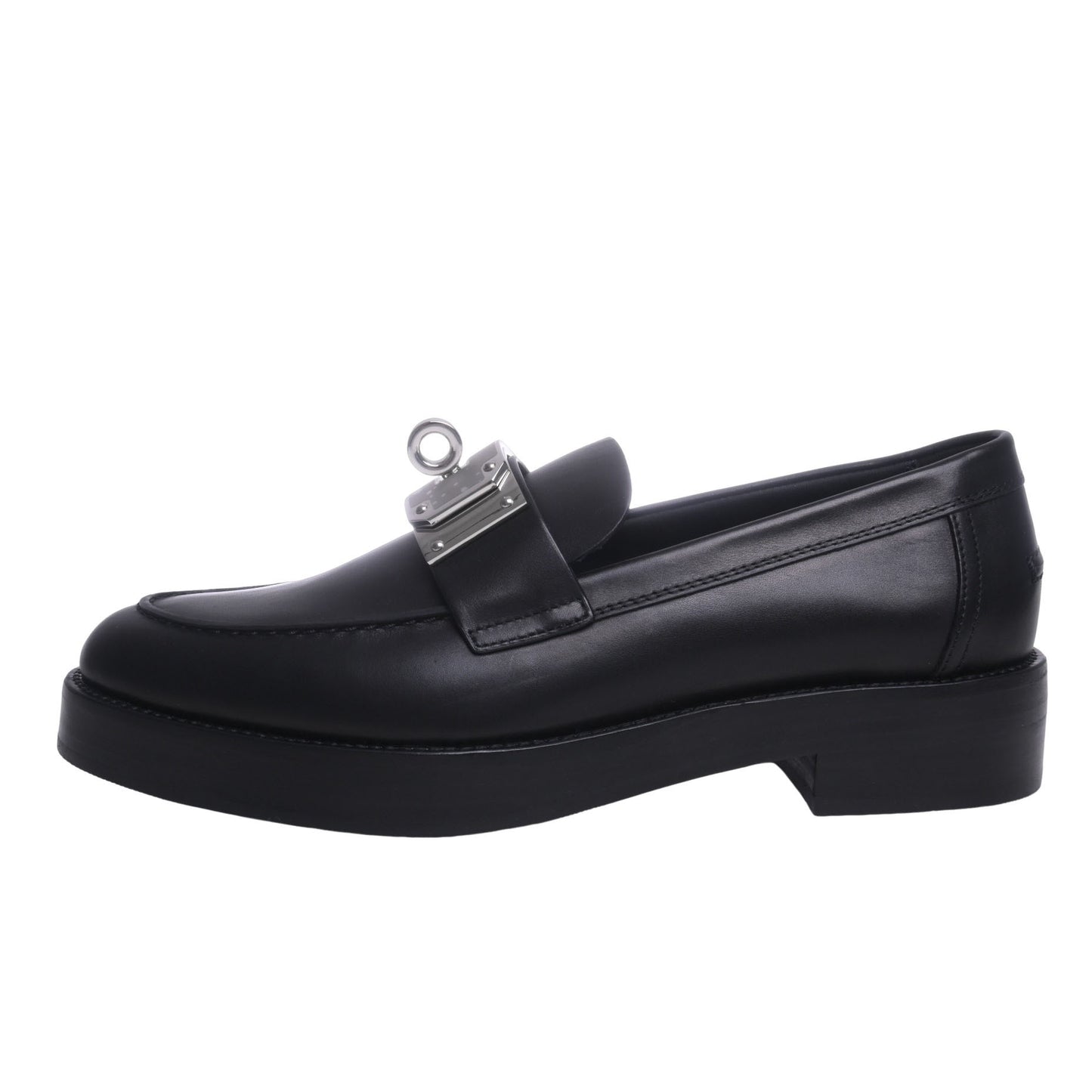 HERMES モカシン ホット 黒 SS 38