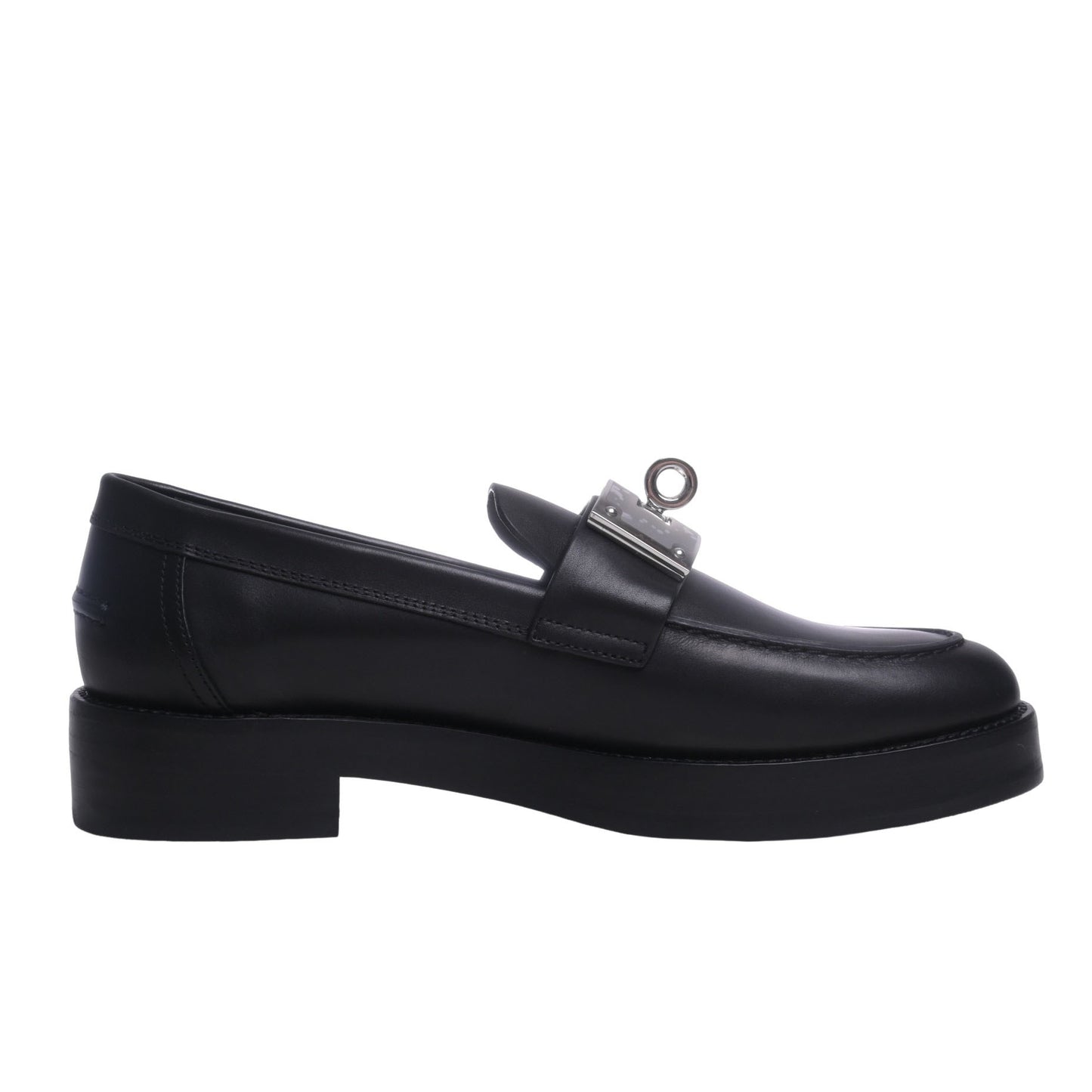 HERMES モカシン ホット 黒 SS 38