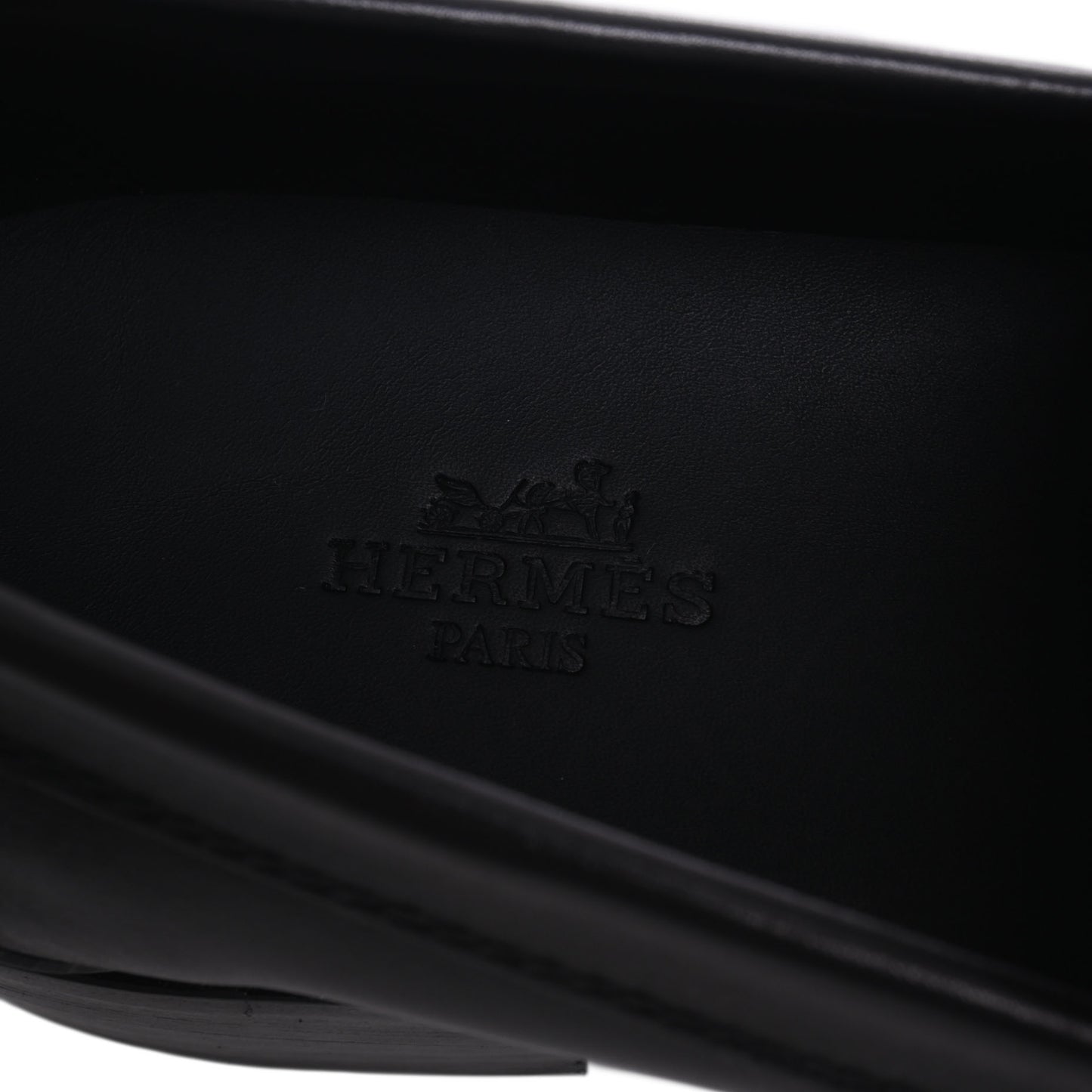 HERMES モカシン ホット 黒 SS 38