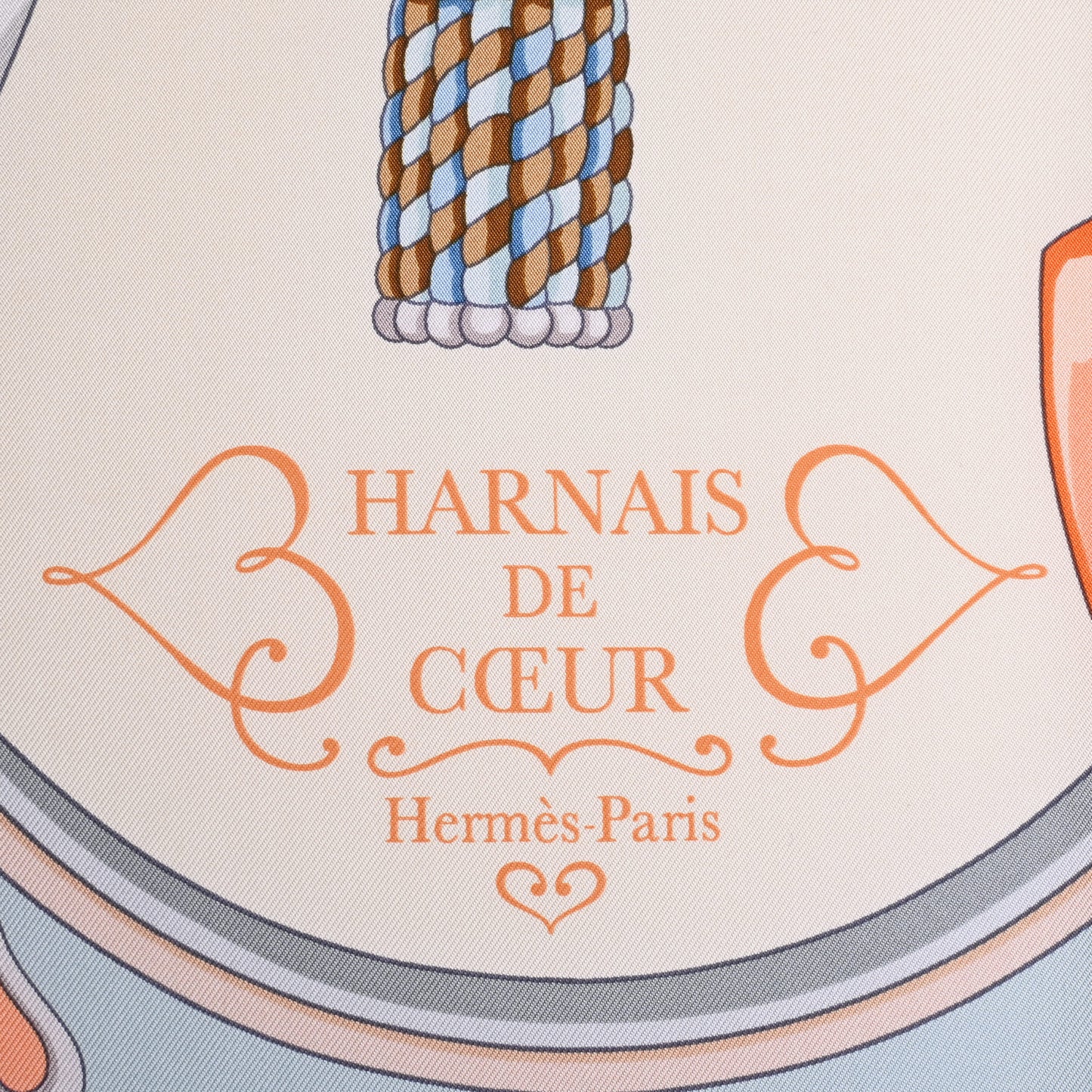 HERMES カレ90 アルネ・ドゥ・クール シルク ベージュ