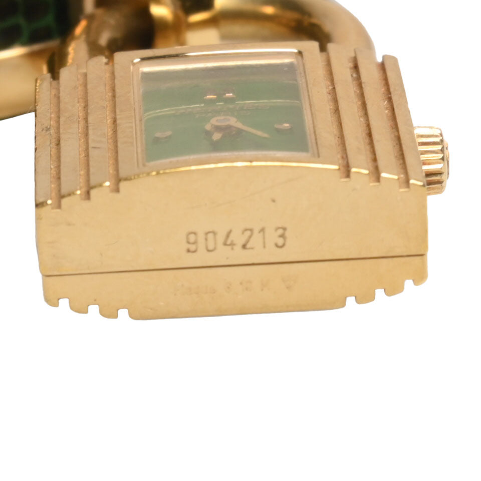 HERMES ケリーウォッチ リザード グリーン GP 〇Z刻印