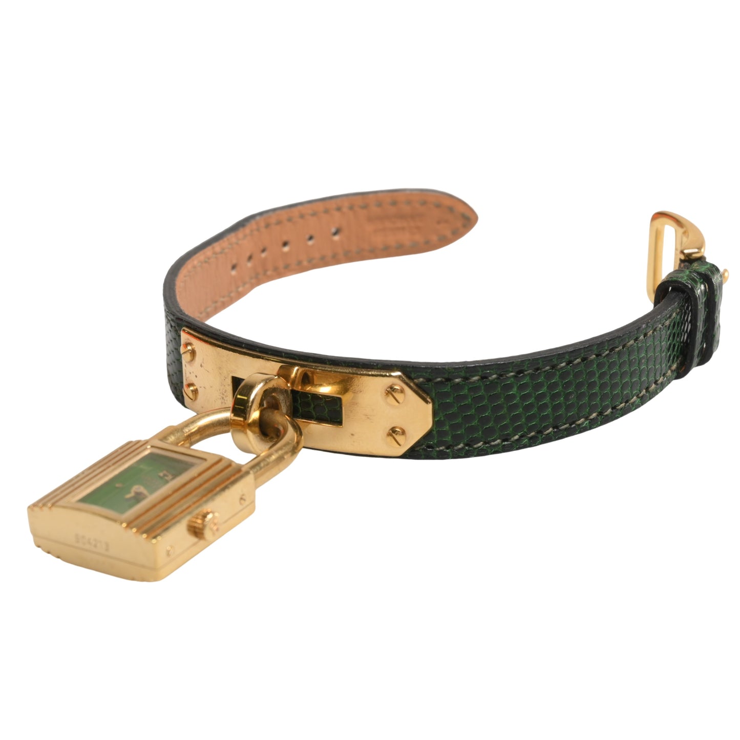 HERMES ケリーウォッチ リザード グリーン GP 〇Z刻印