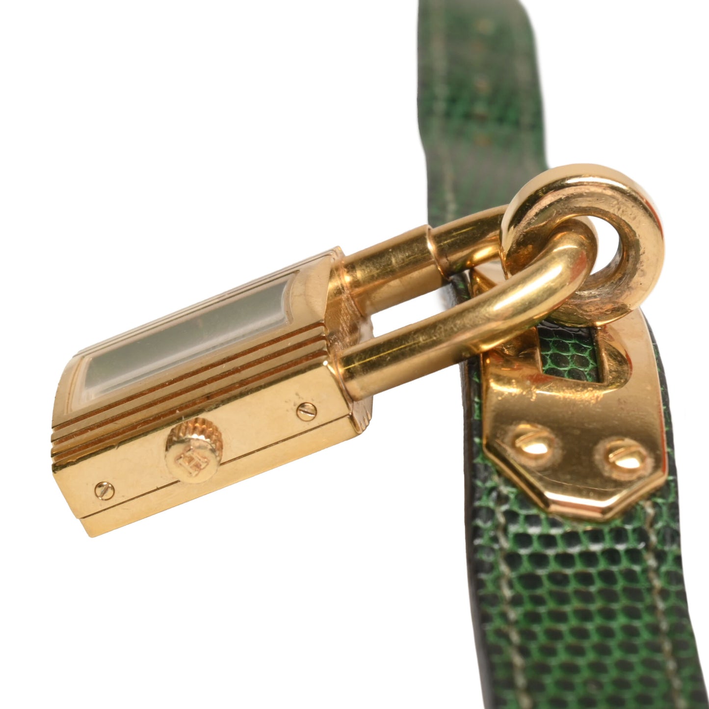 HERMES ケリーウォッチ リザード グリーン GP 〇Z刻印