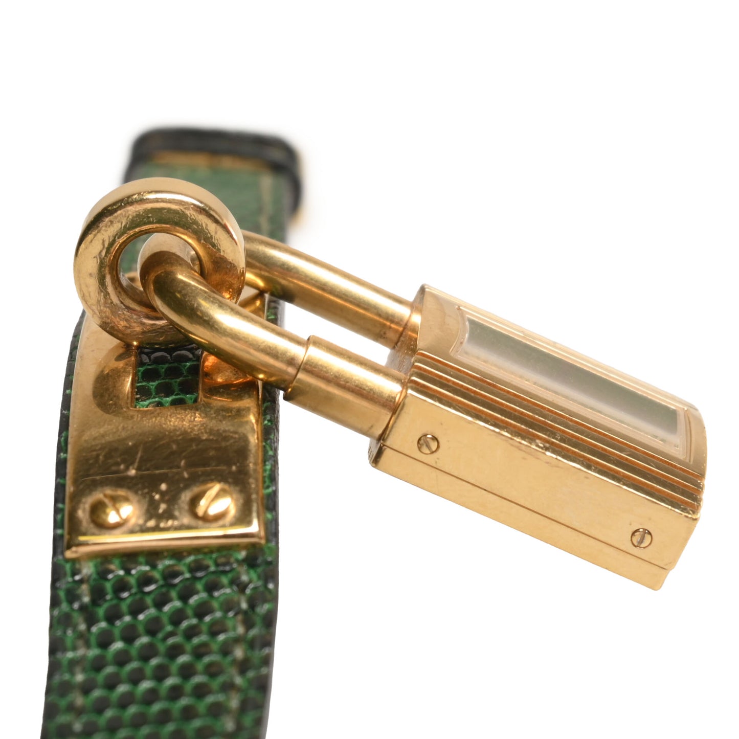 HERMES ケリーウォッチ リザード グリーン GP 〇Z刻印