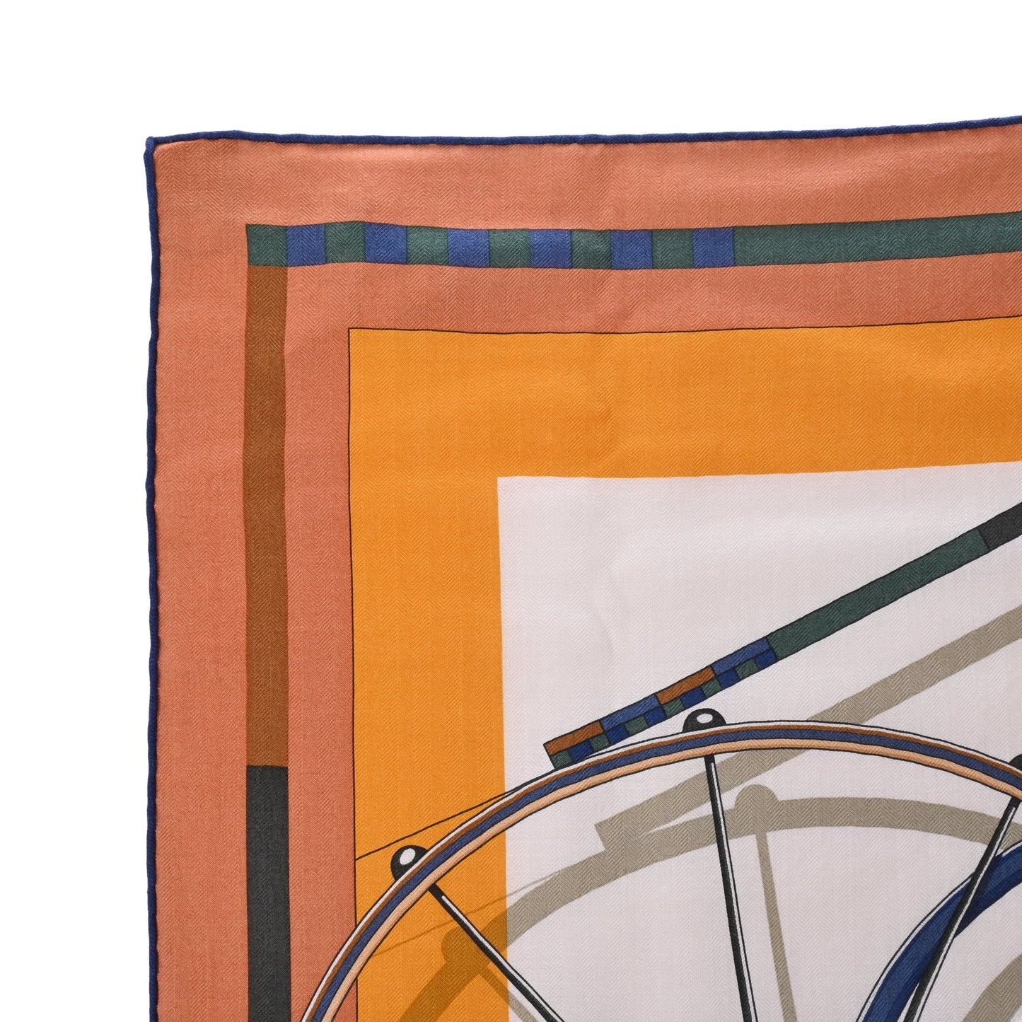 HERMES カレジェアン 精巧な馬車 カシミヤ マルチカラー