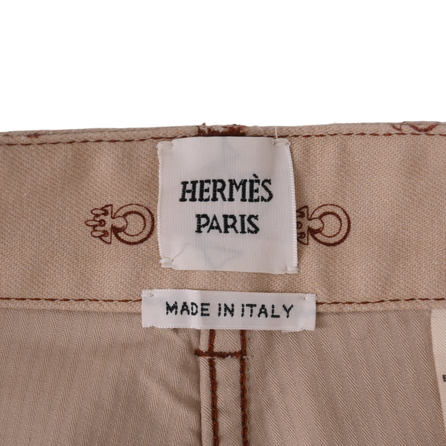 HERMES パンツ コットン ベージュ 34