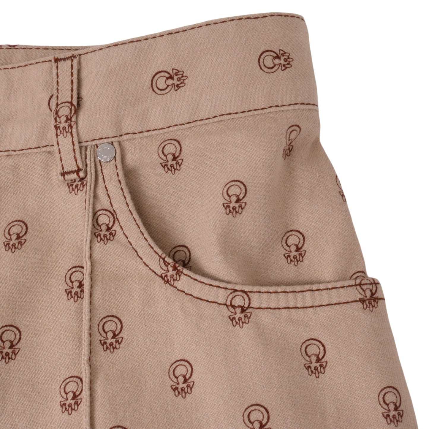 HERMES パンツ コットン ベージュ 34
