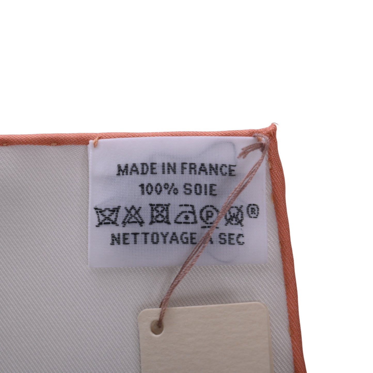HERMES カレ90 ドレ・ブックル シルク 白