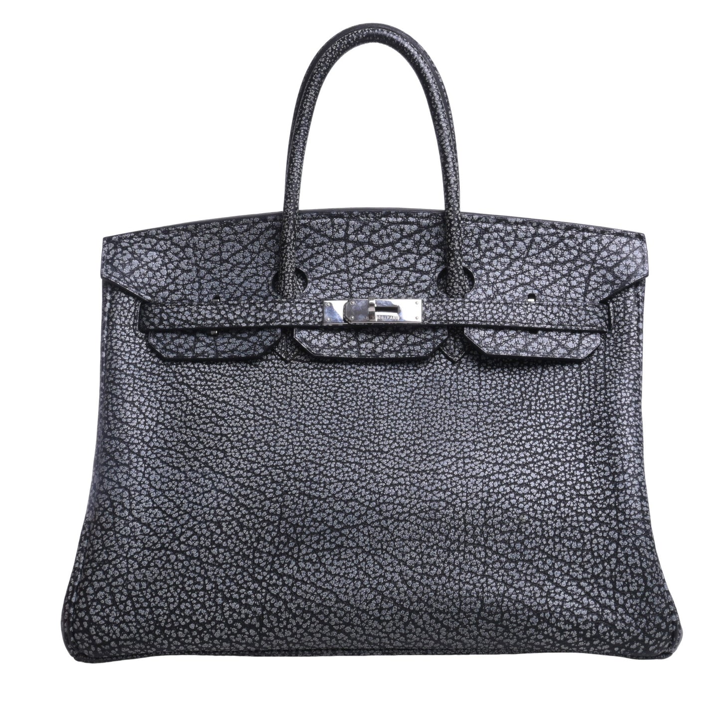 HERMES バーキン35 ダルメシアン 黒 SS □E刻印