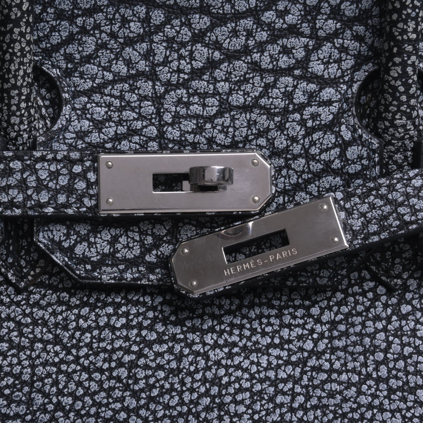 HERMES バーキン35 ダルメシアン 黒 SS □E刻印
