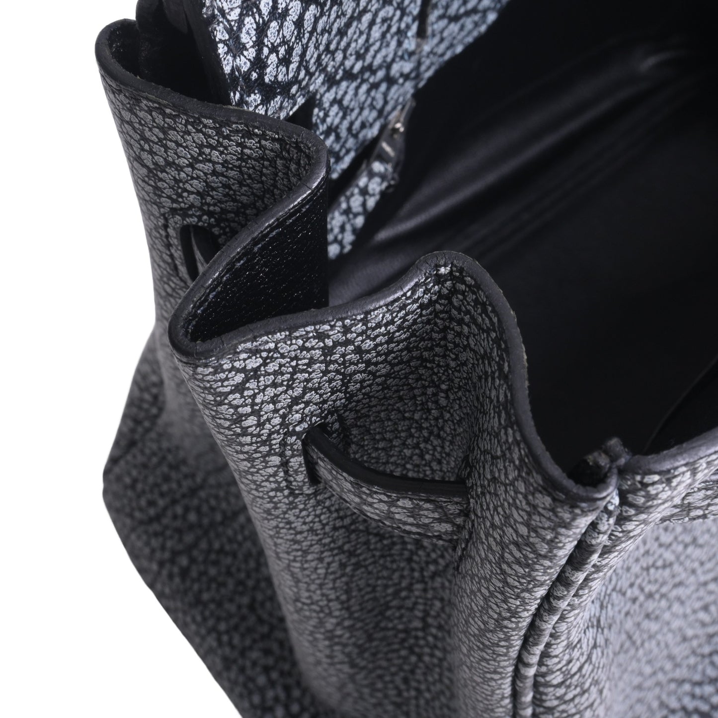 HERMES バーキン35 ダルメシアン 黒 SS □E刻印