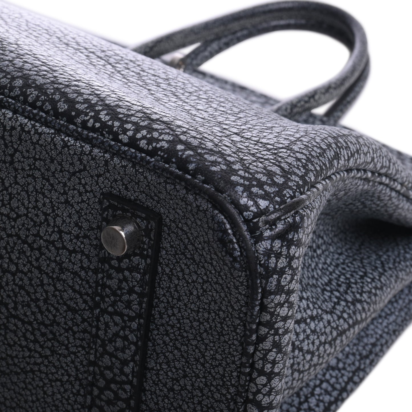 HERMES バーキン35 ダルメシアン 黒 SS □E刻印