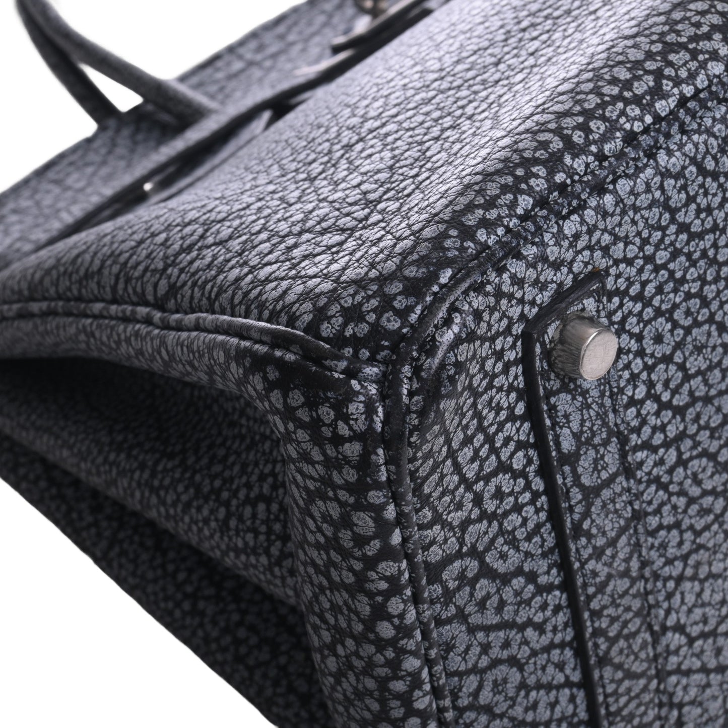 HERMES バーキン35 ダルメシアン 黒 SS □E刻印