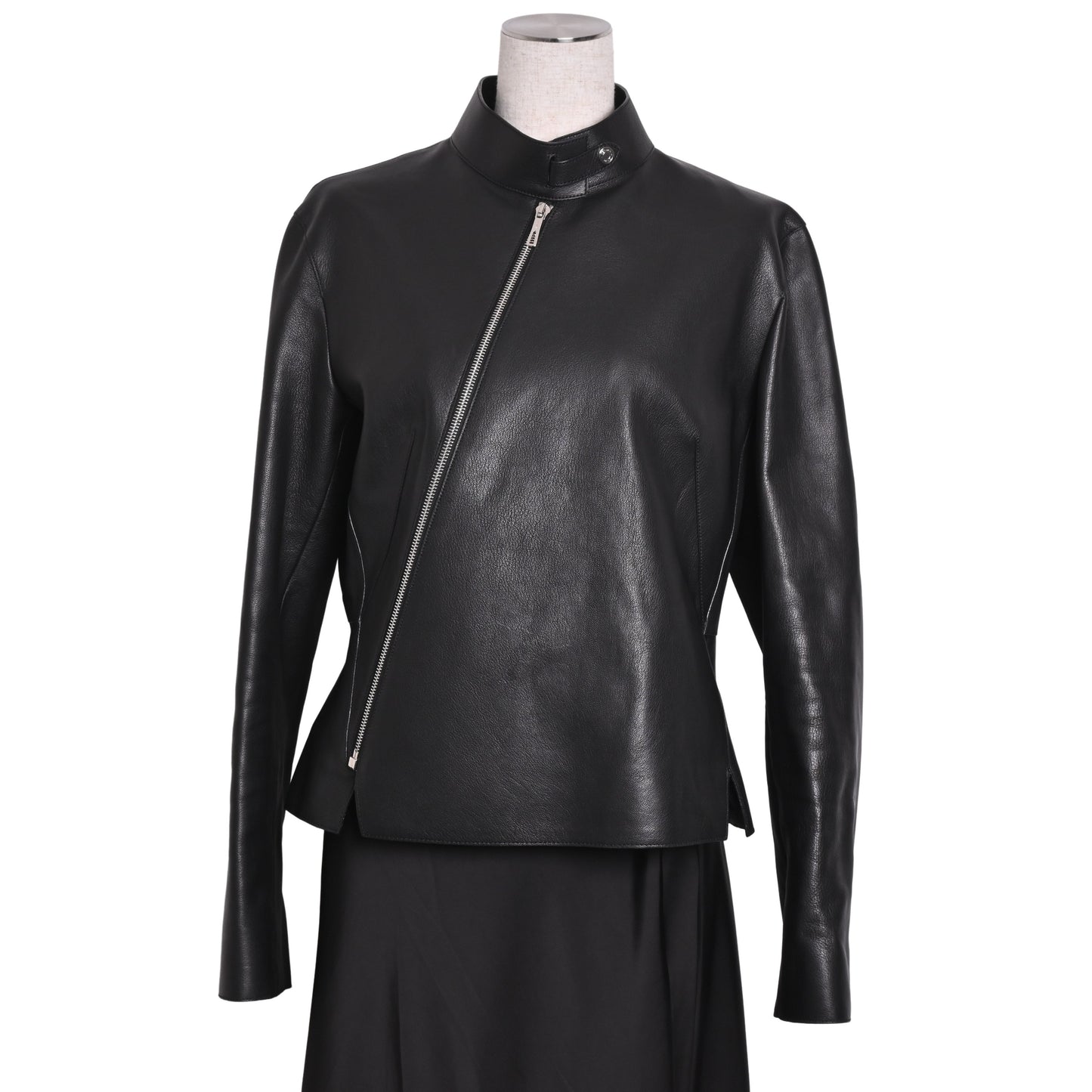 HERMES ライダース ジャケット レザー 黒 40