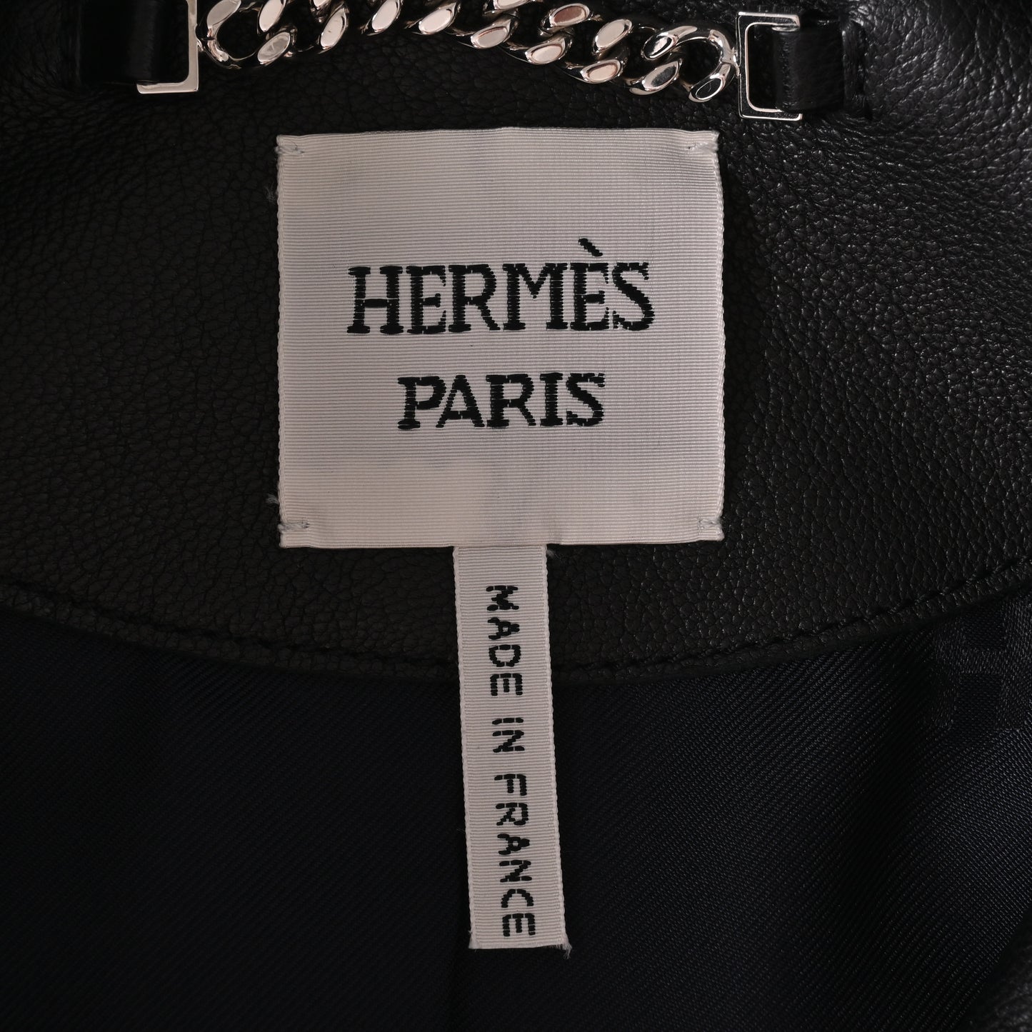HERMES ライダース ジャケット レザー 黒 40