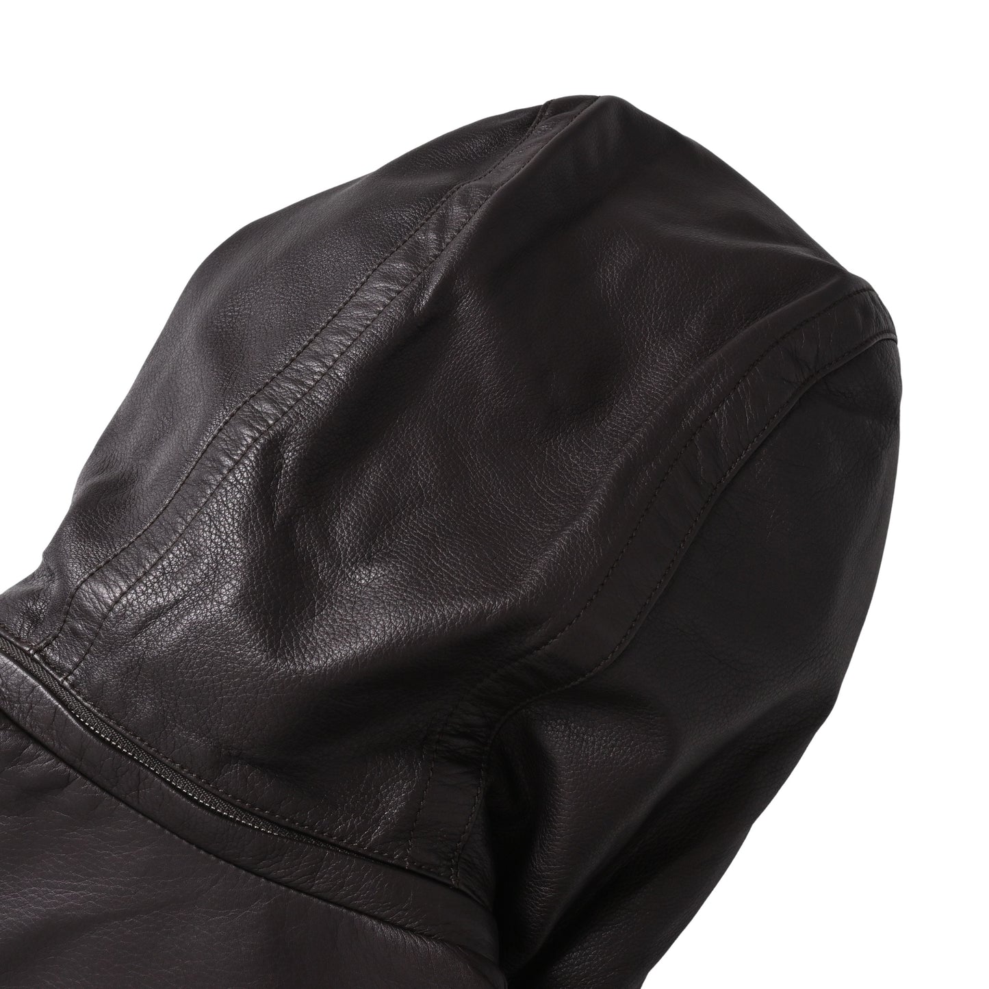HERMES ダッフルコート レザー ブラウン 46