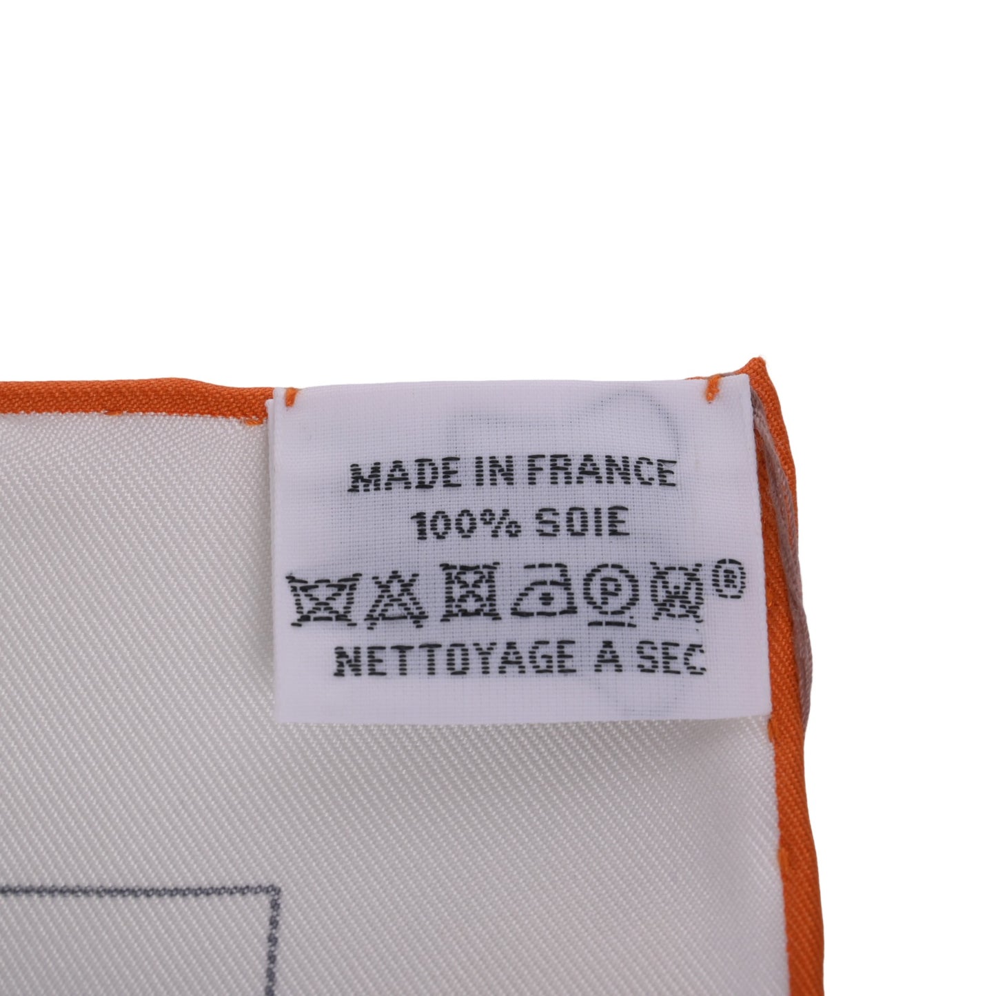 HERMES カレ90 サ・デコワフ シルク オレンジ
