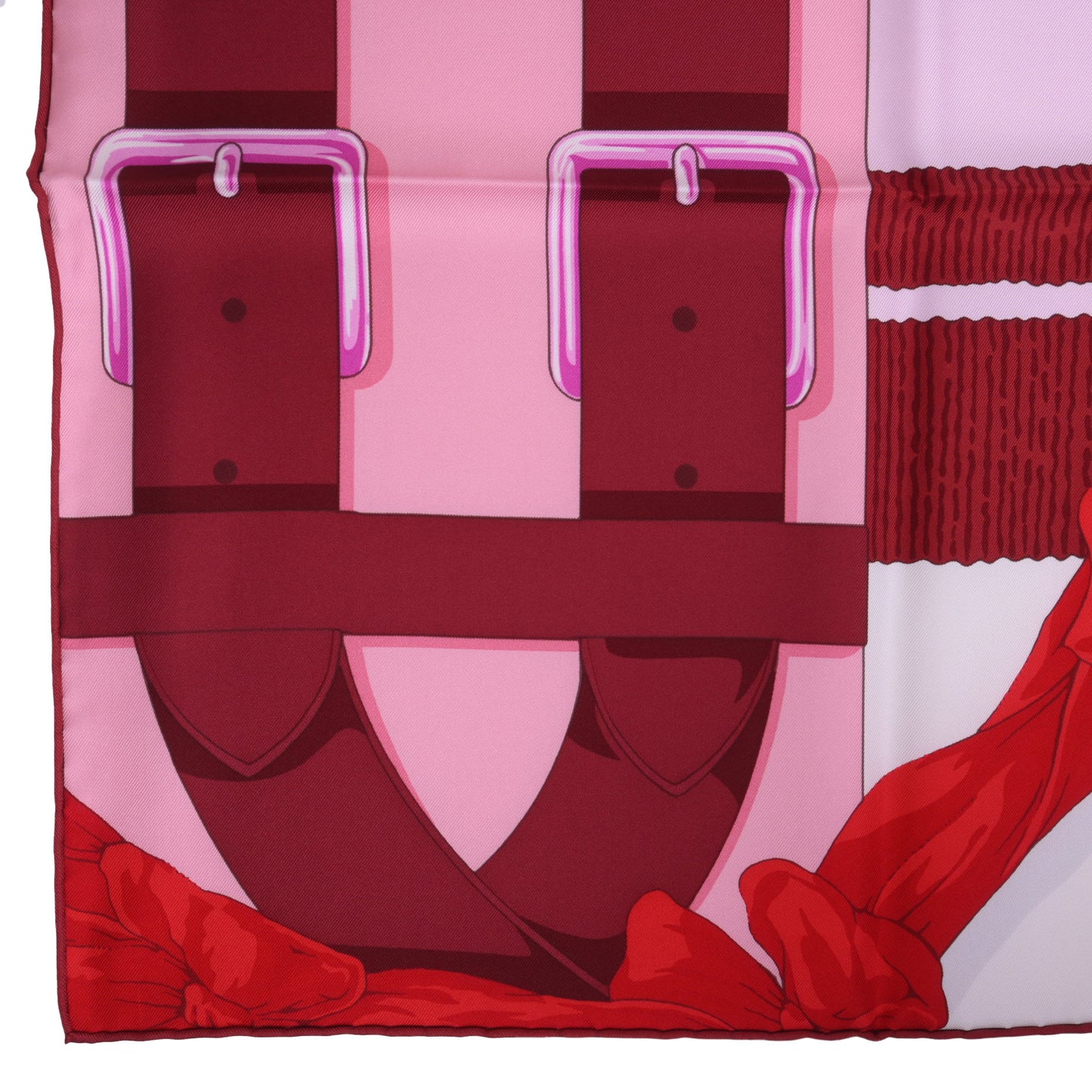 HERMES カレ90 グラン・マネージュ・デタイユ シルク ブラウン