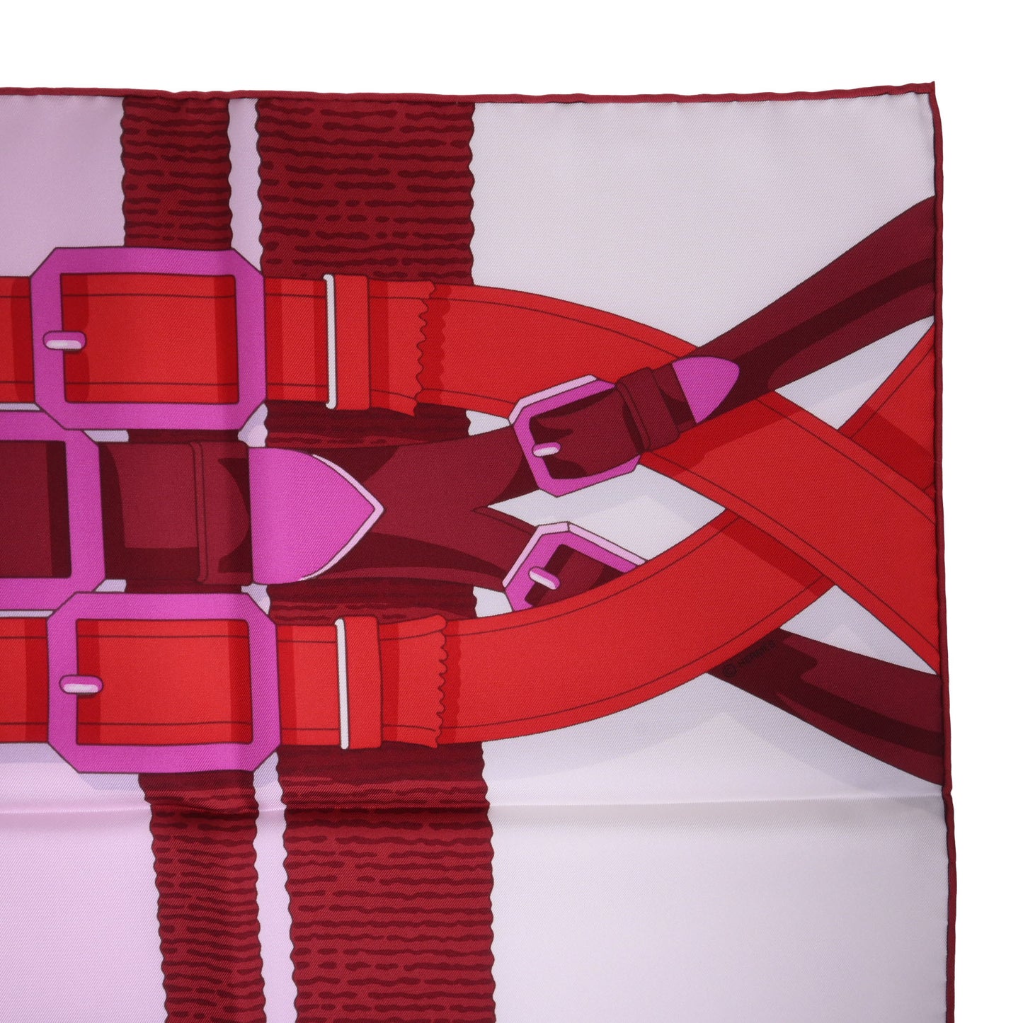 HERMES カレ90 グラン・マネージュ・デタイユ シルク ブラウン