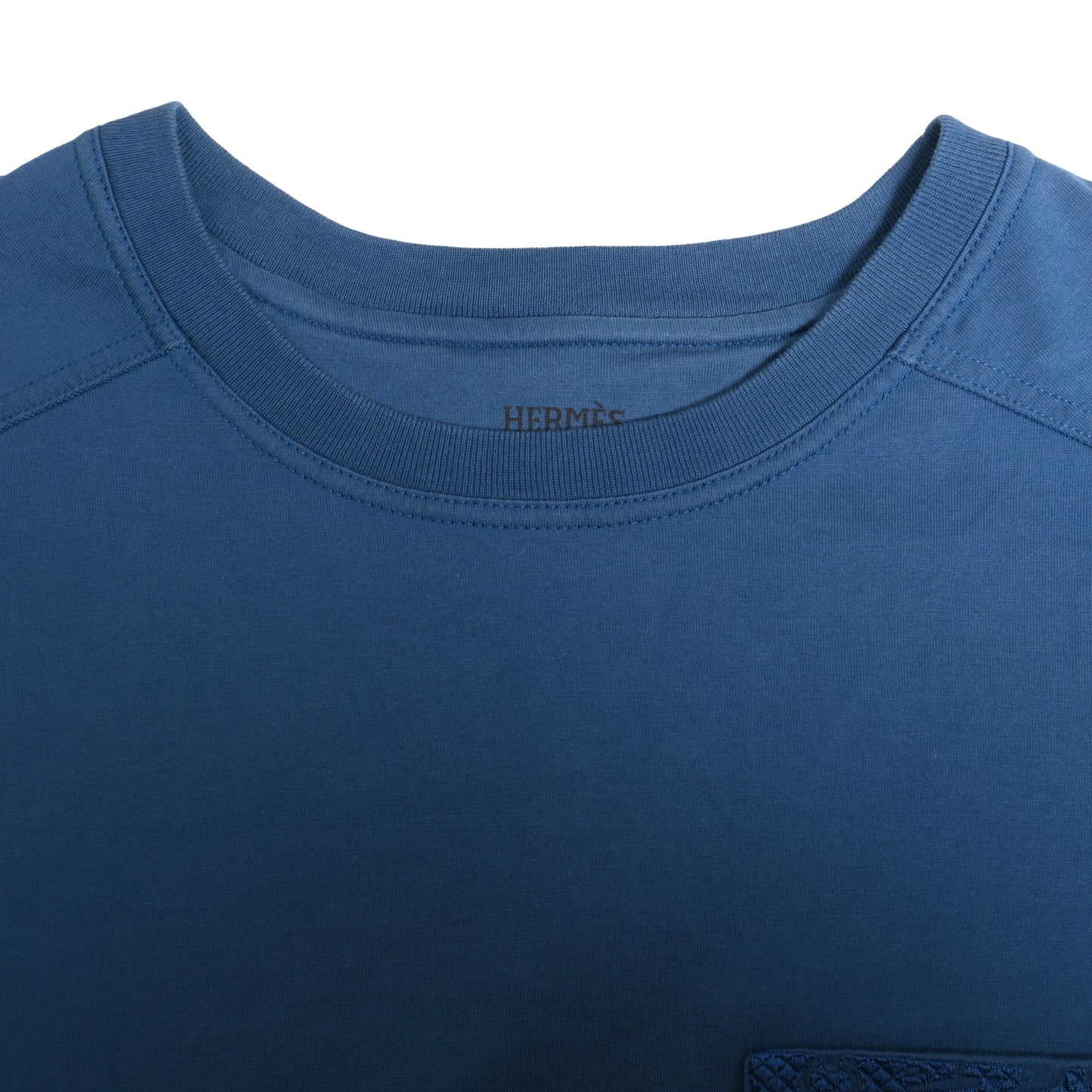 HERMES Tシャツ 刺繍 コットン ネイビー 38