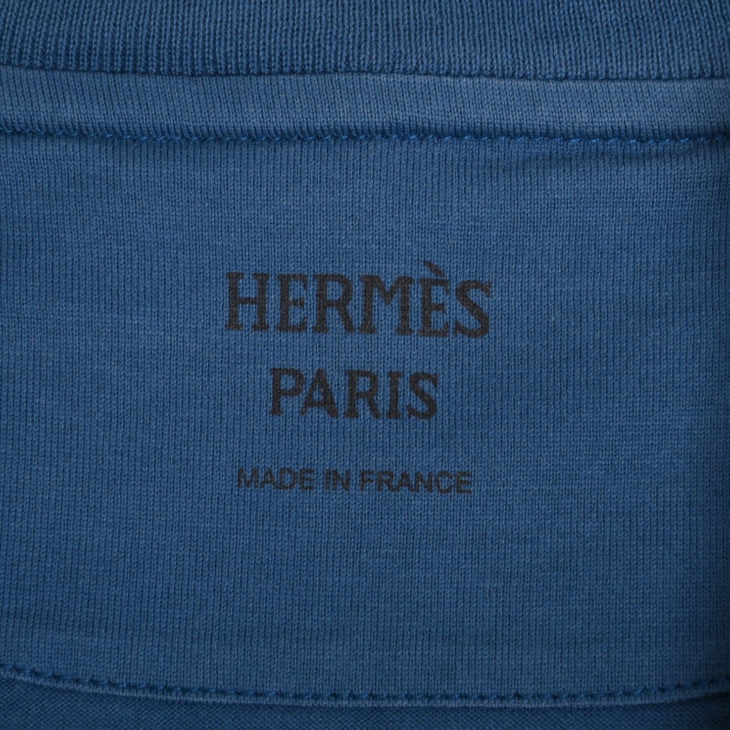 HERMES Tシャツ 刺繍 コットン ネイビー 38