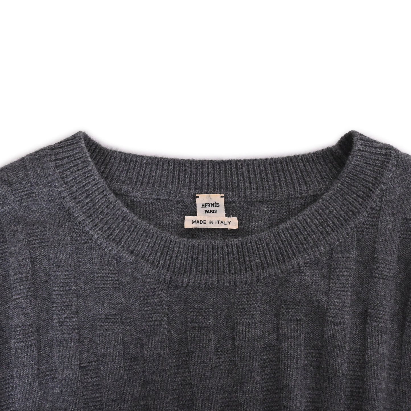 HERMES ニットワンピース ウール グレー 36