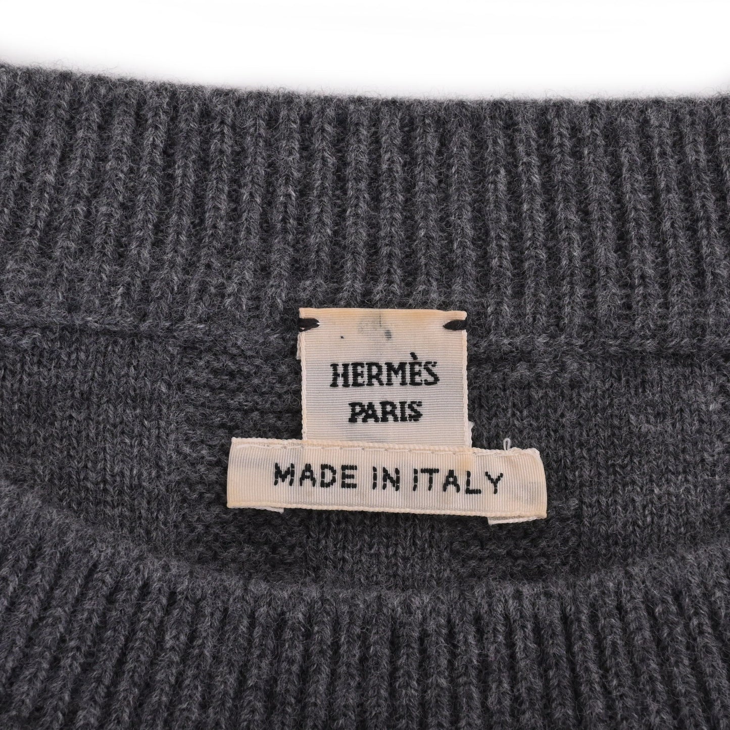 HERMES ニットワンピース ウール グレー 36
