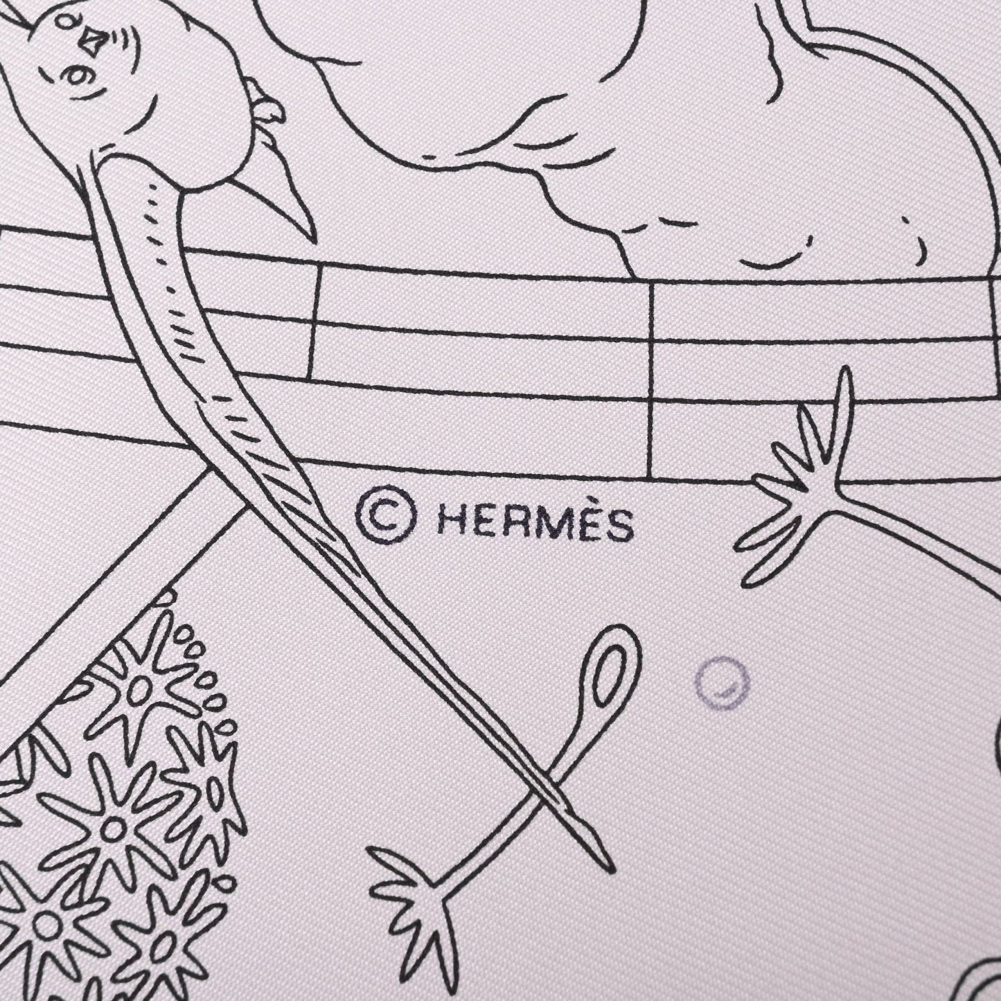HERMES カレ90 エルメス・フラッグシップ シルク 白
