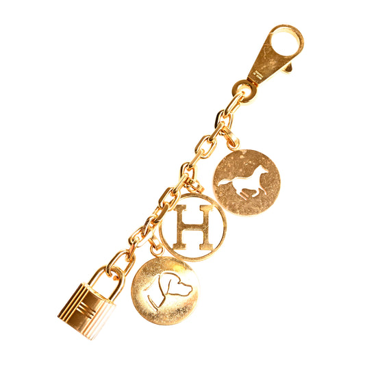 HERMES アミュレット4 ブルロック バックチャーム GP