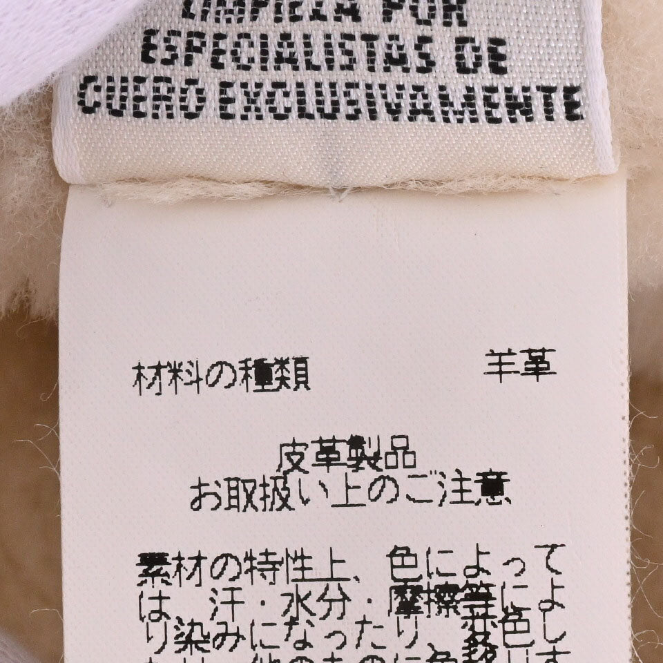 HERMES コート ムートン ベージュ 36