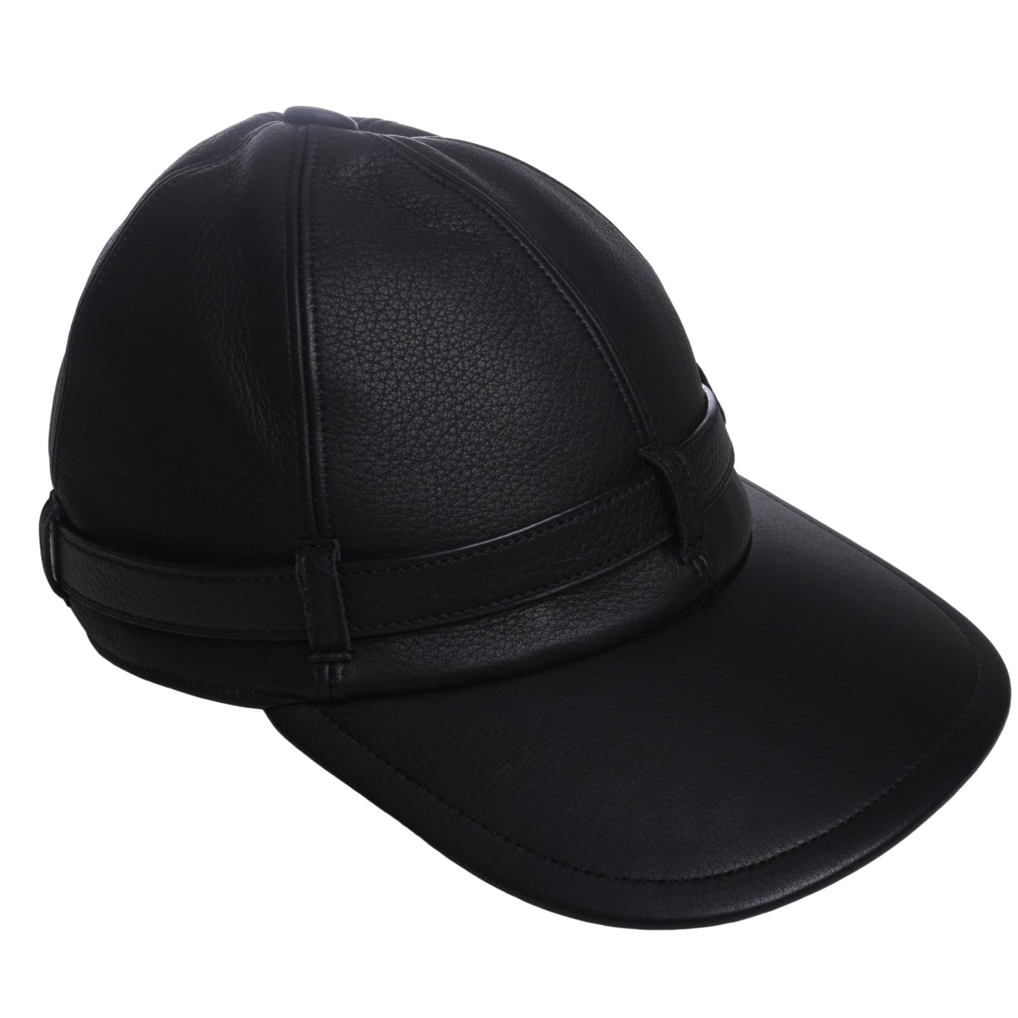 HERMES キャップ レザー 黒 ケリー金具 SS ME