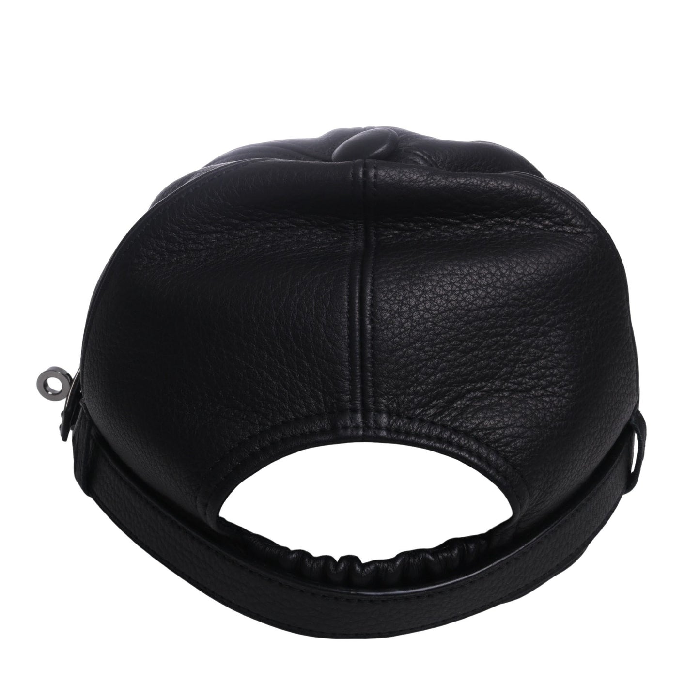 HERMES キャップ レザー 黒 ケリー金具 SS ME