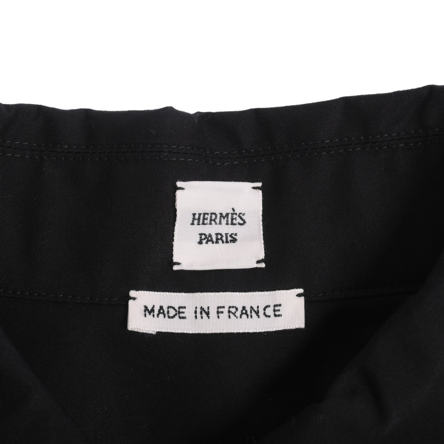 HERMES シャツ コットン 黒 34